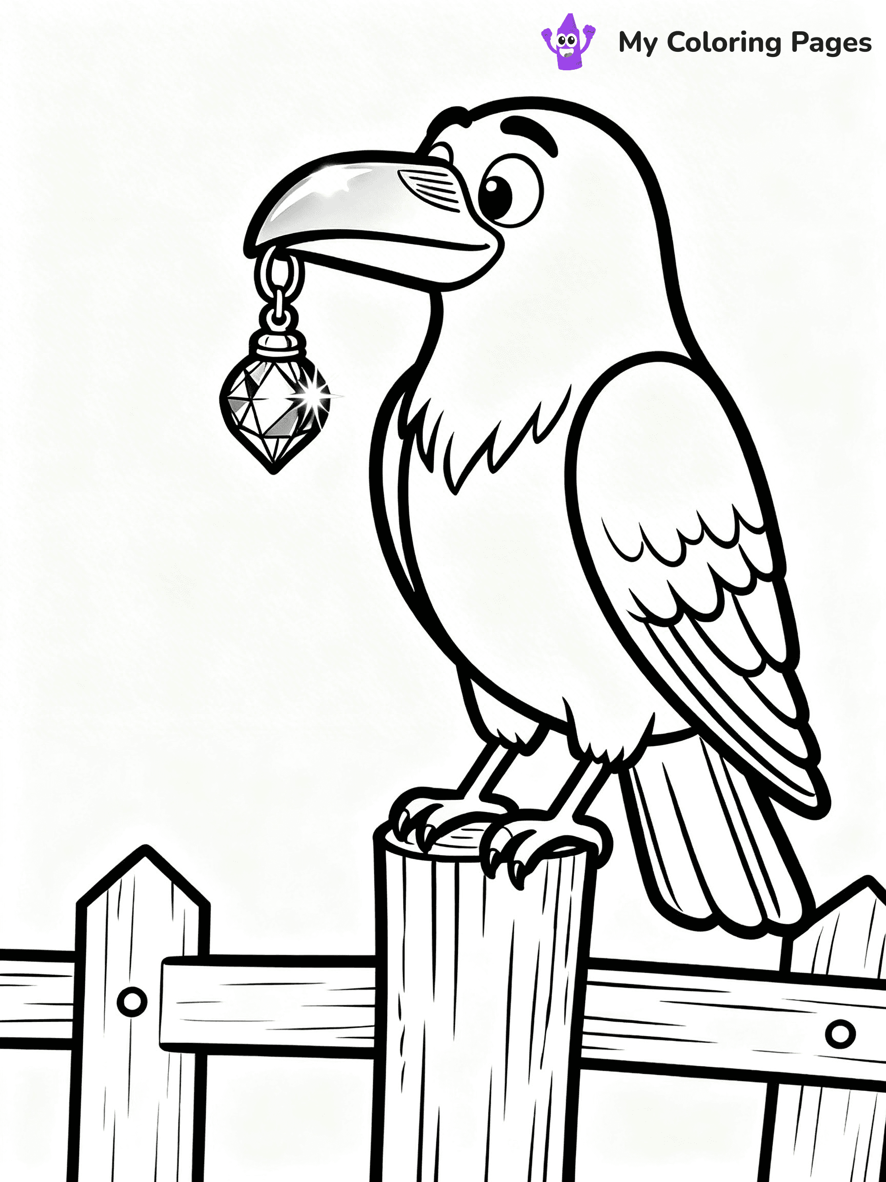 Raven Coloring Pages - 14