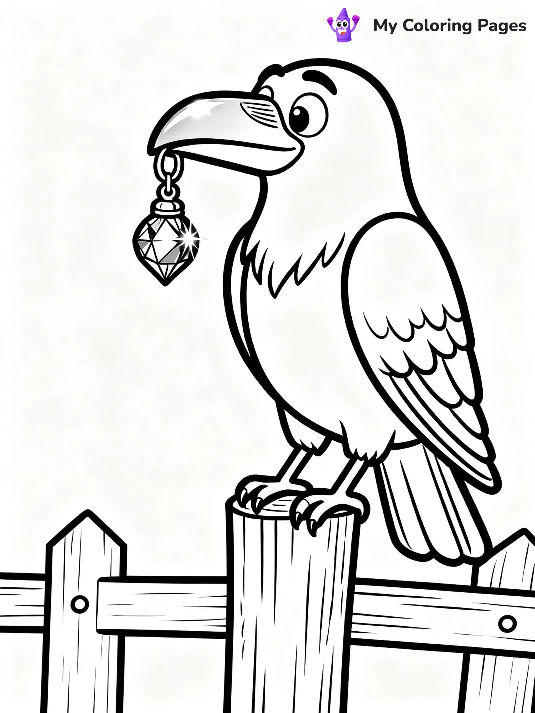 Raven Coloring Pages - 16