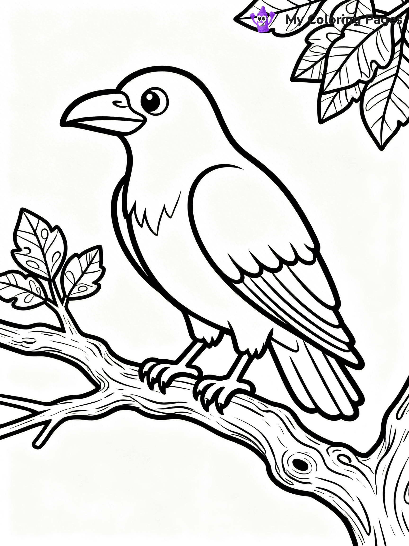 Raven Coloring Pages - 12