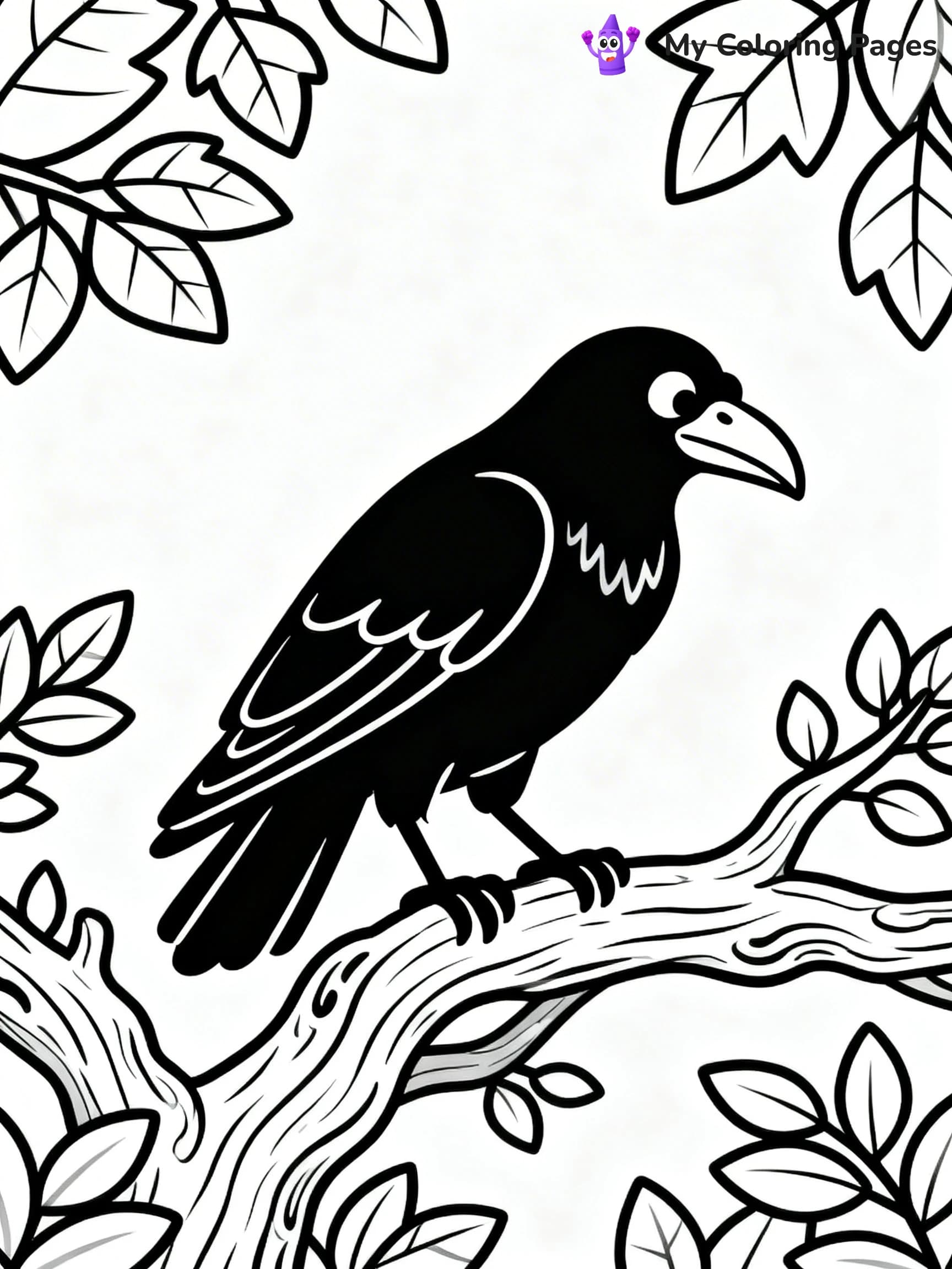 Raven Coloring Pages - 12