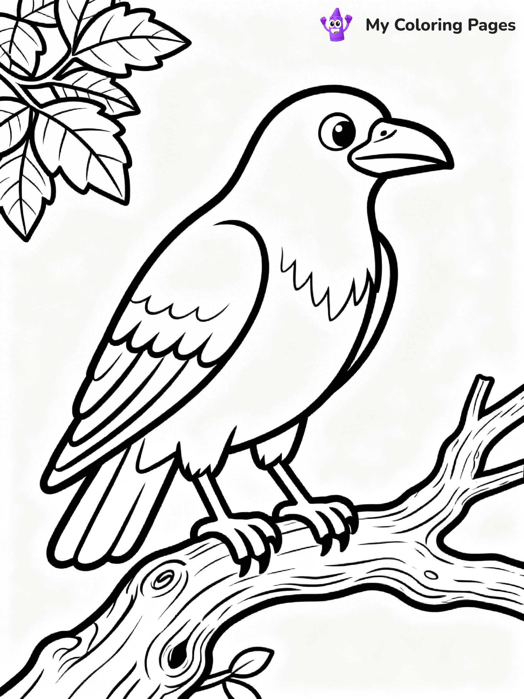 Raven Coloring Pages - 8