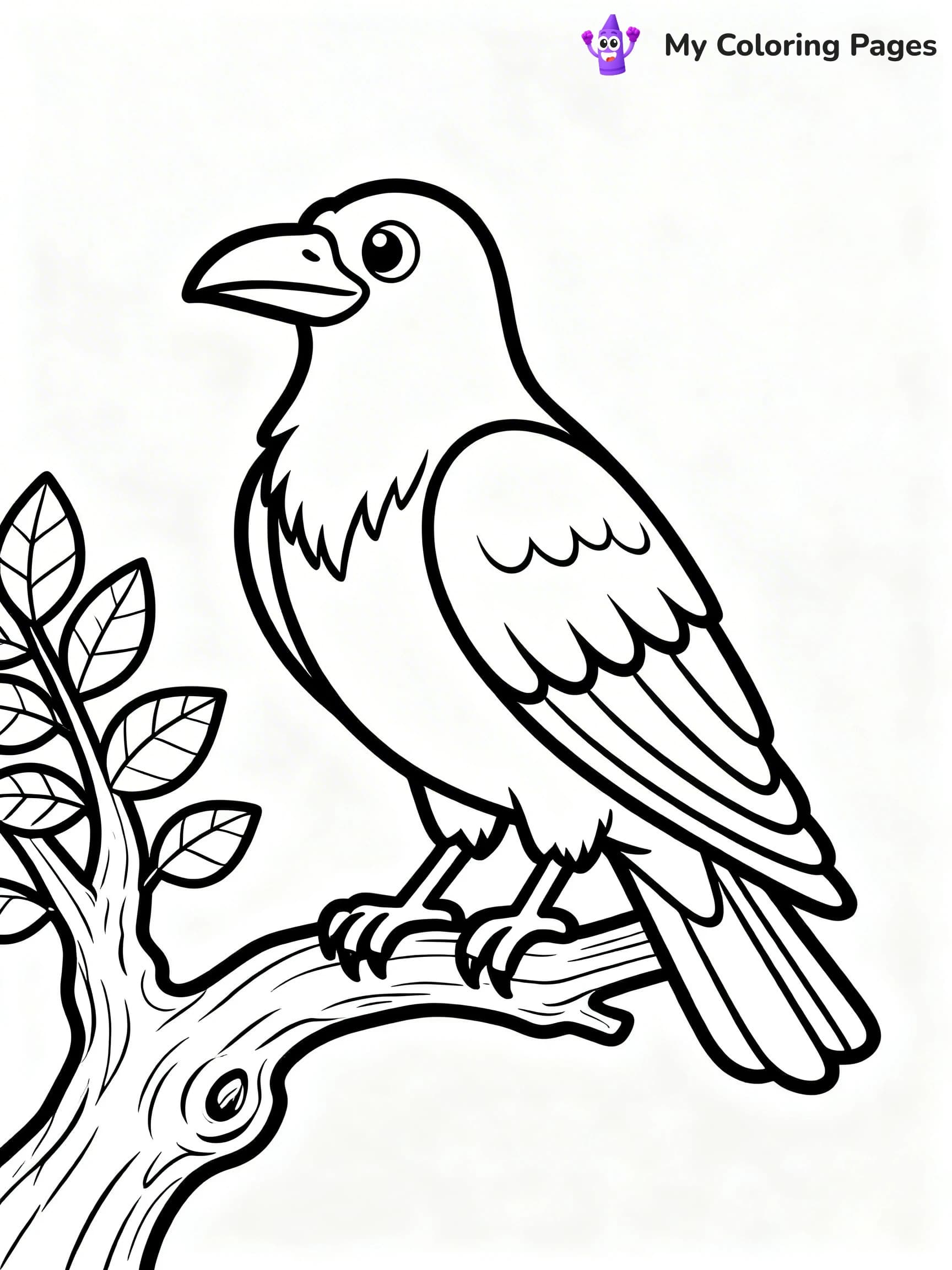 Raven Coloring Pages - 10