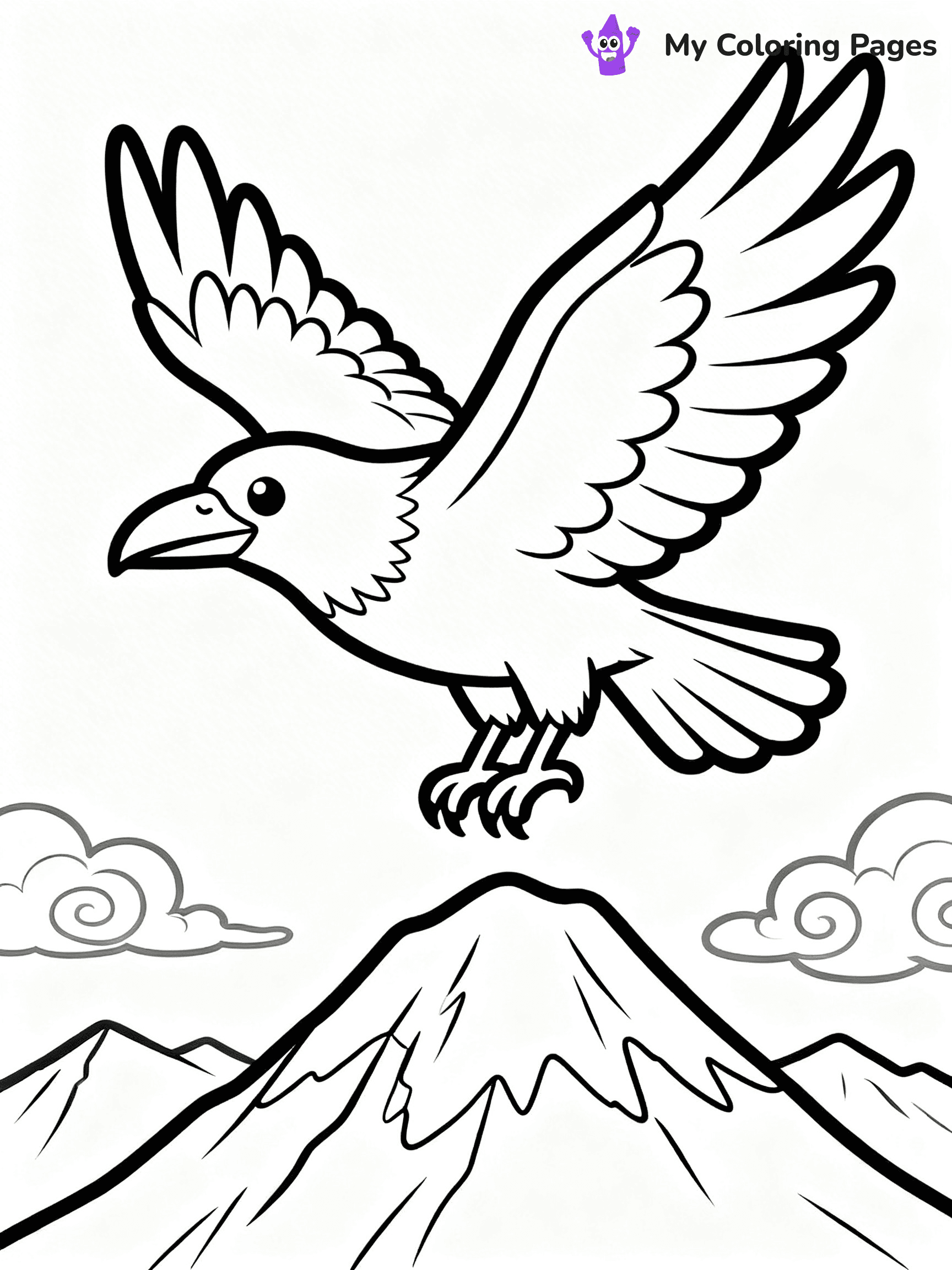 Raven Coloring Pages - 3