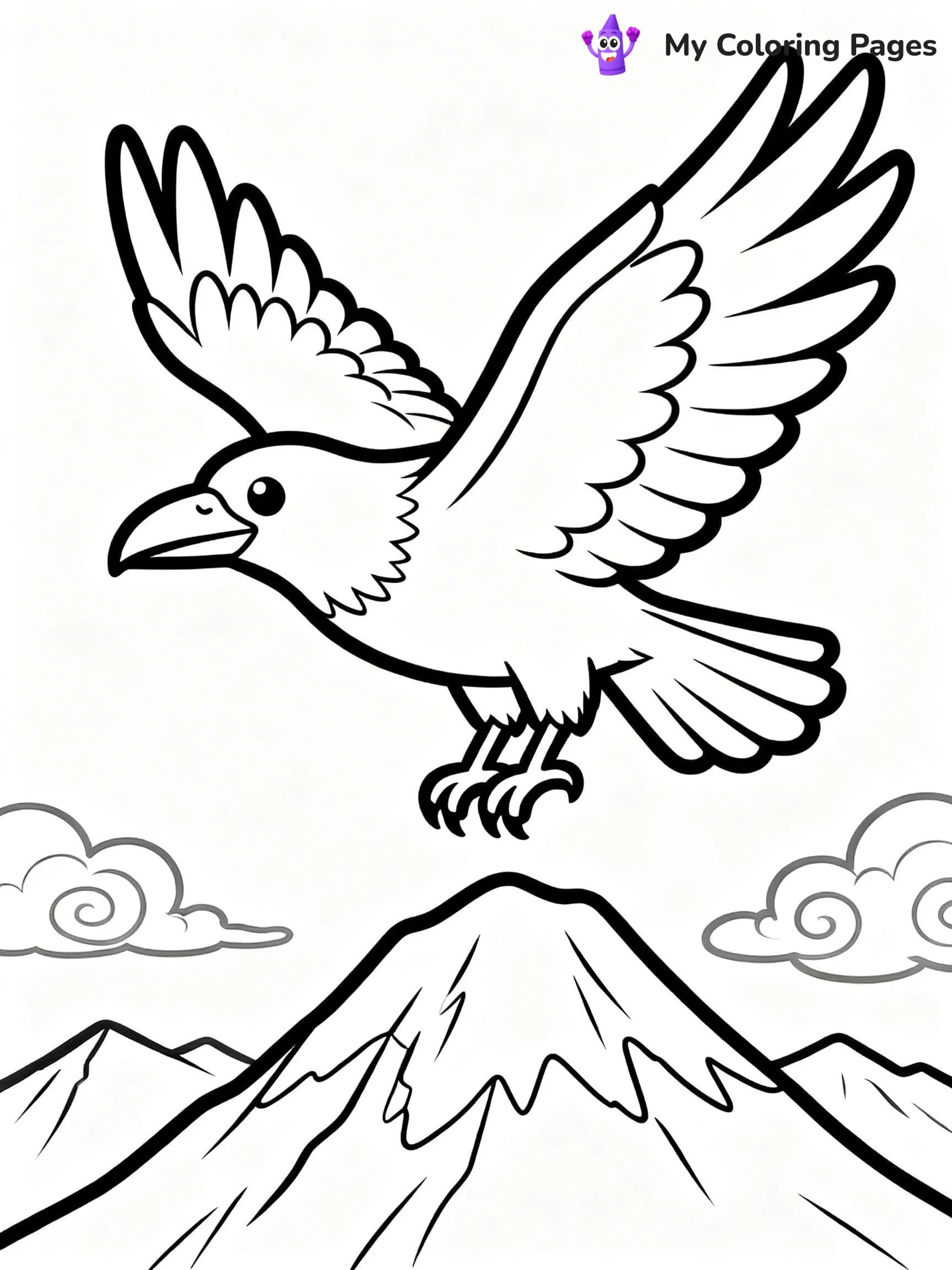 Raven Coloring Pages - 6