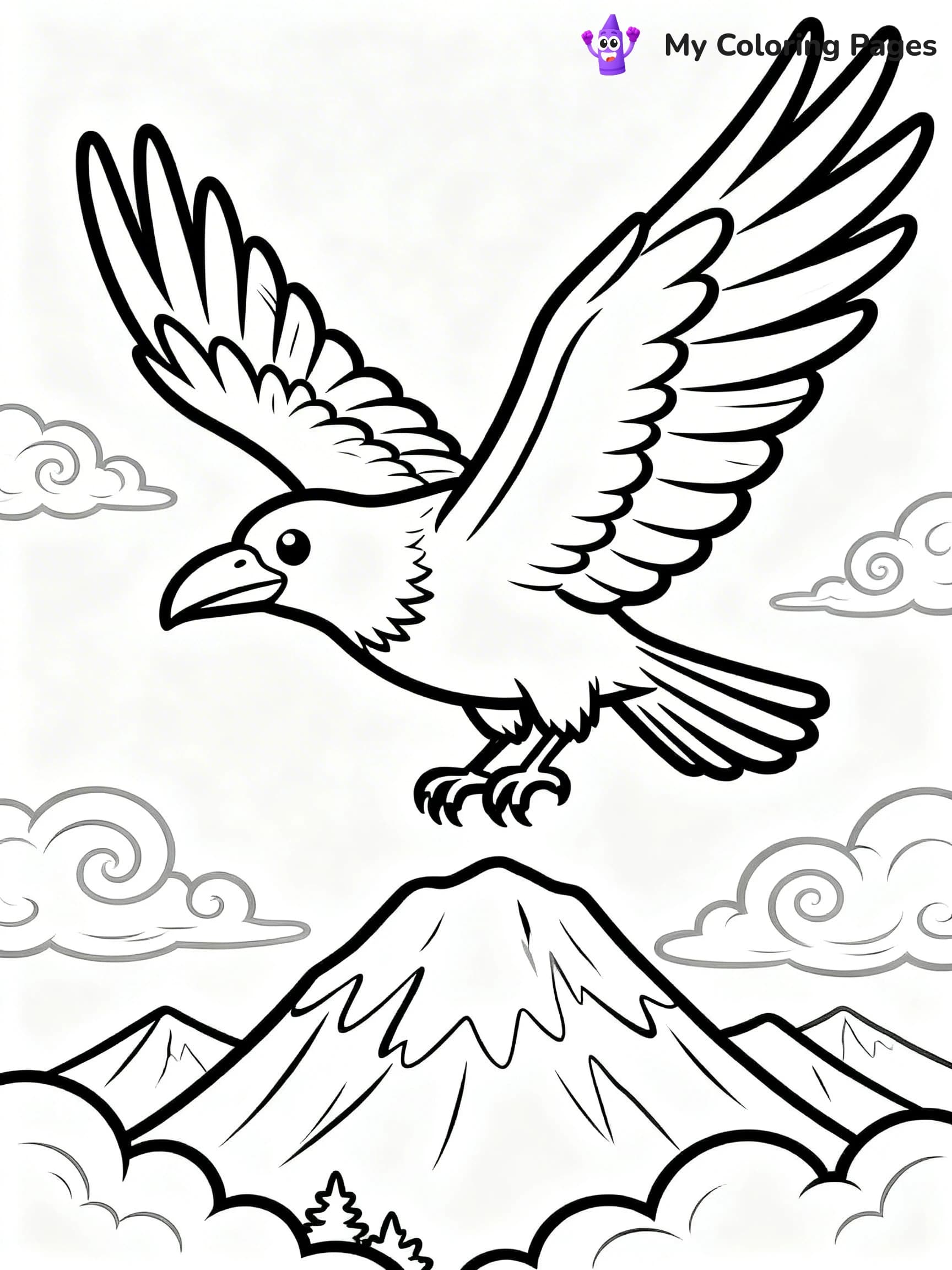 Raven Coloring Pages - 5