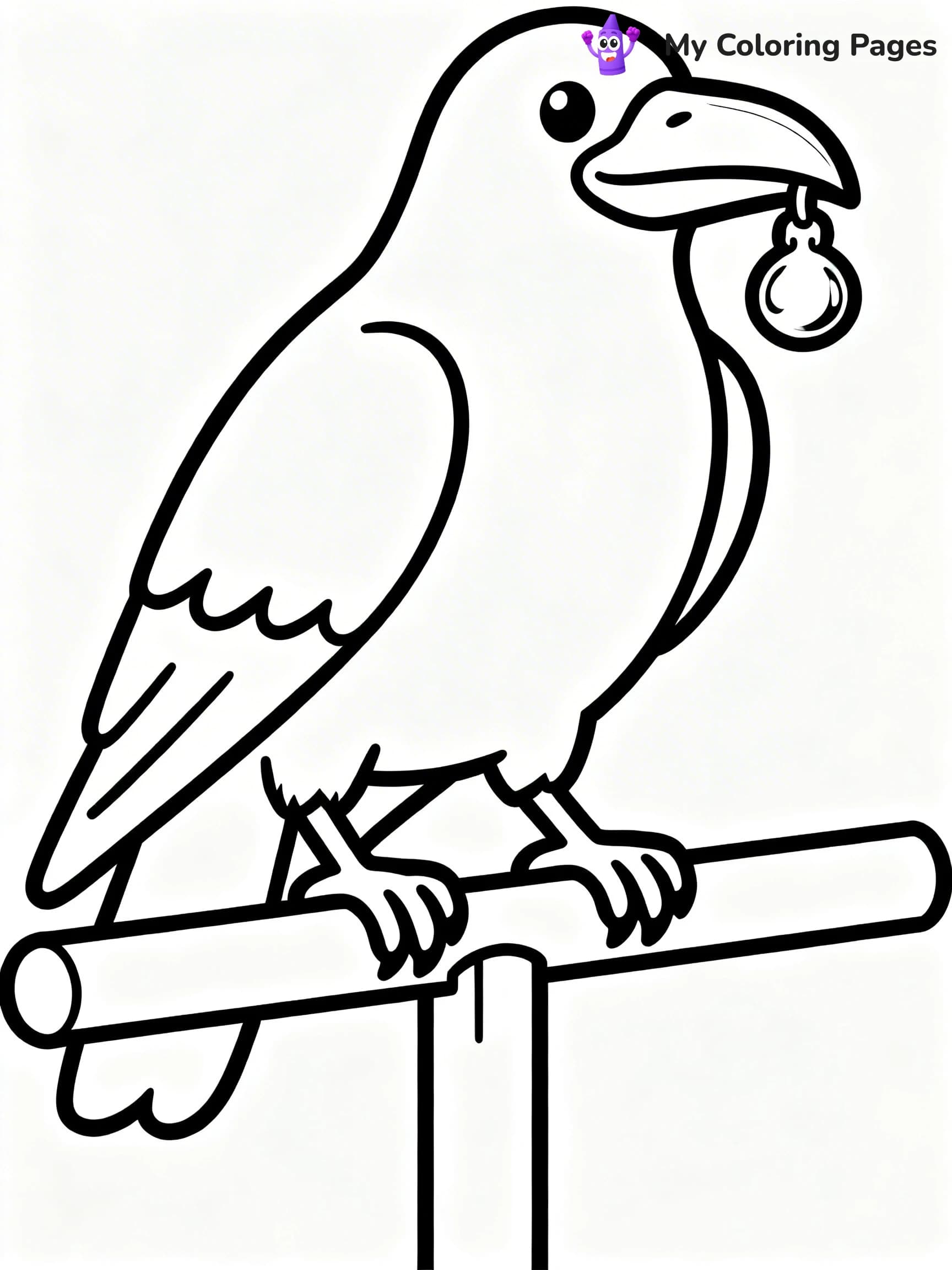 Raven Coloring Pages - 3