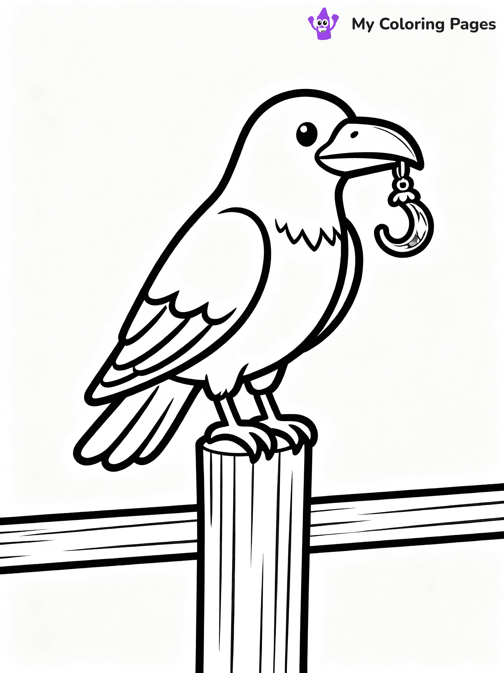 Raven Coloring Pages - 2