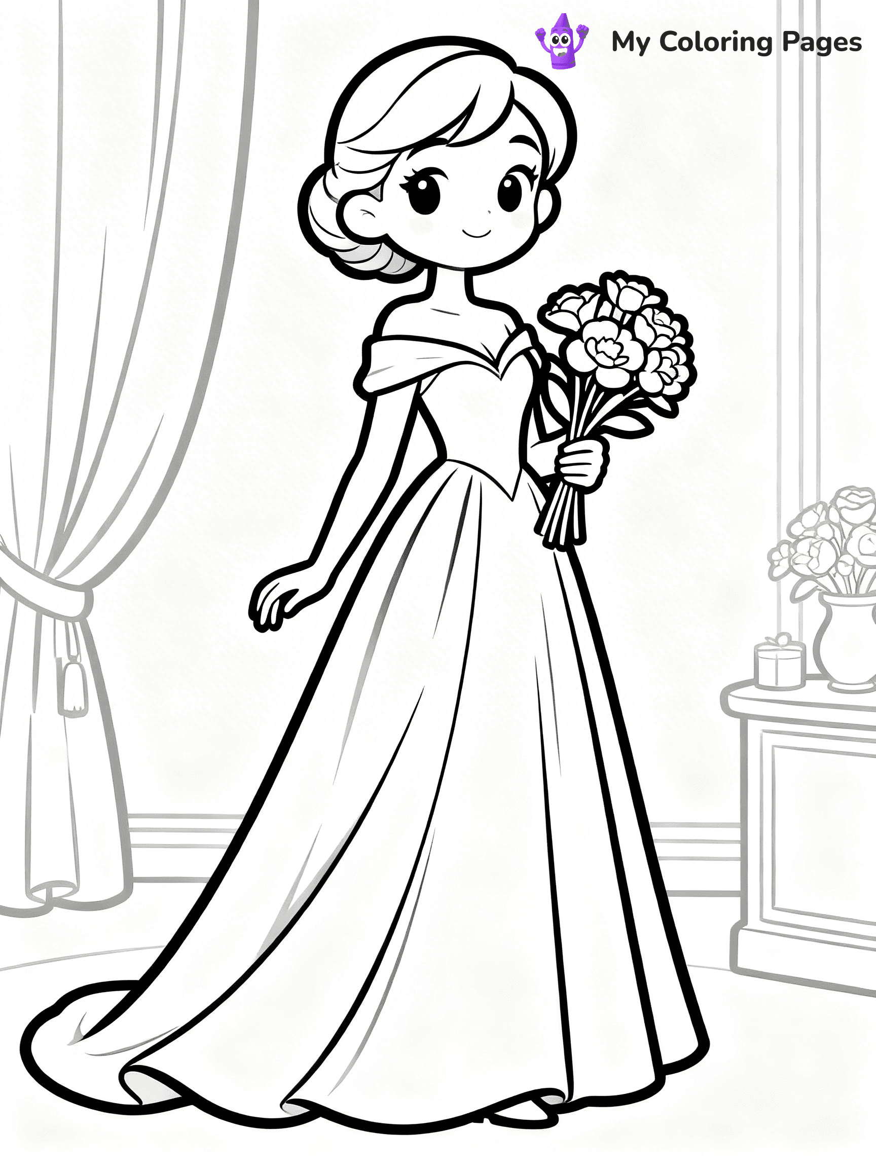 Easy Fashion Coloring Pages - 47