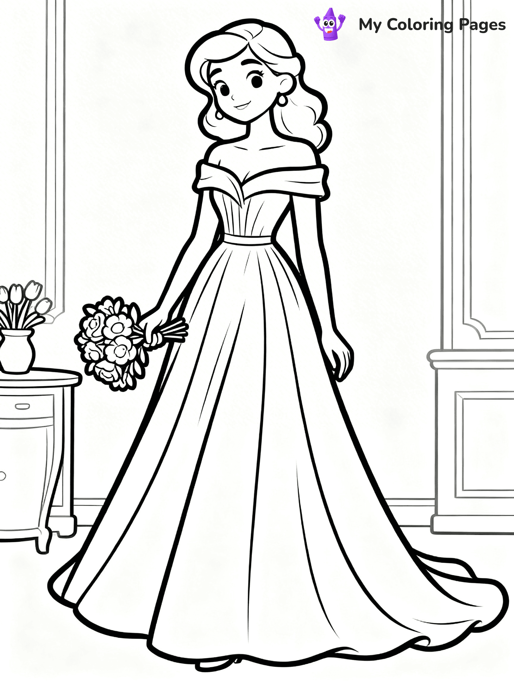 Easy Fashion Coloring Pages - 42