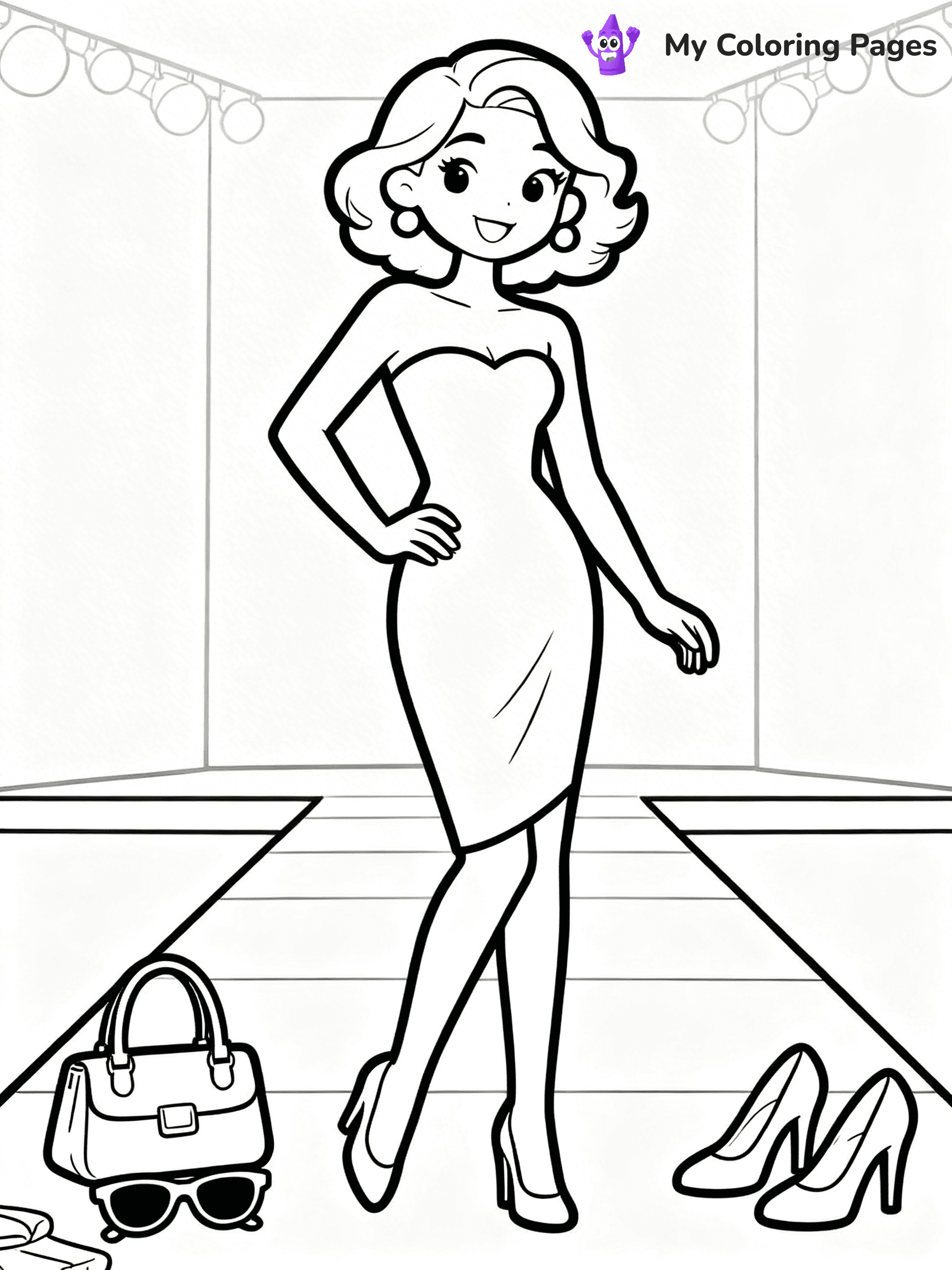 Easy Fashion Coloring Pages - 30