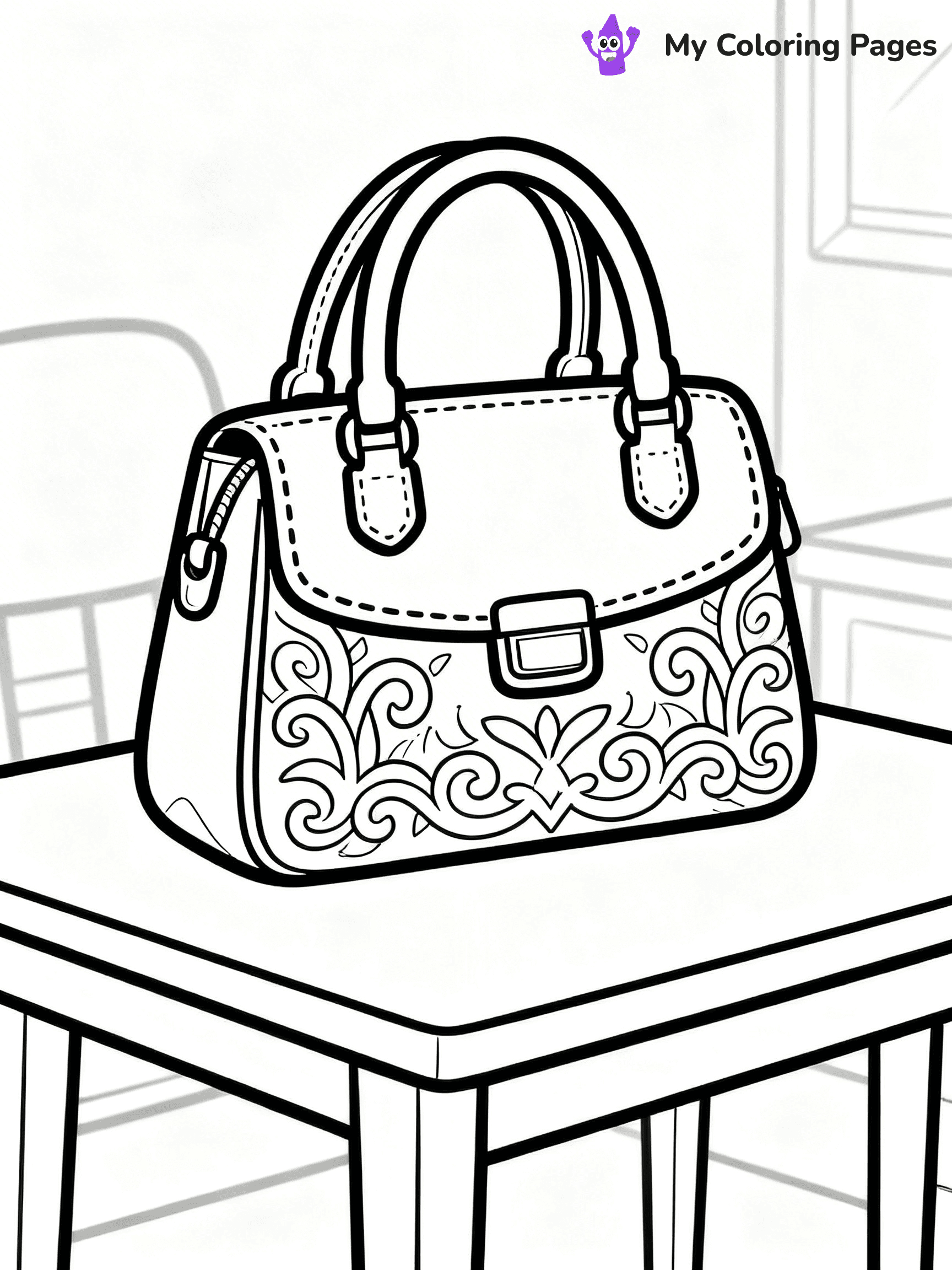 Easy Fashion Coloring Pages - 24