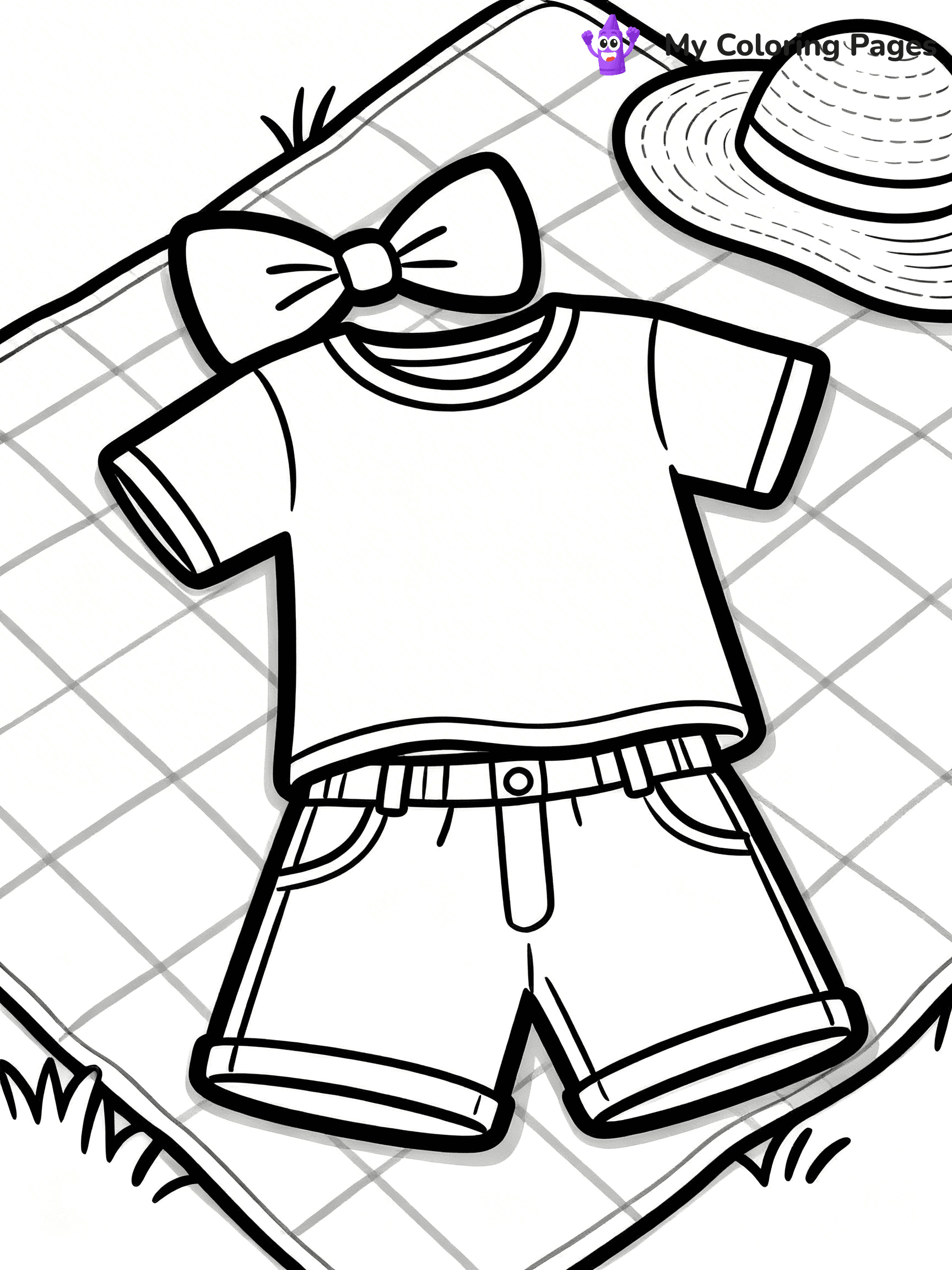 Easy Fashion Coloring Pages - 12