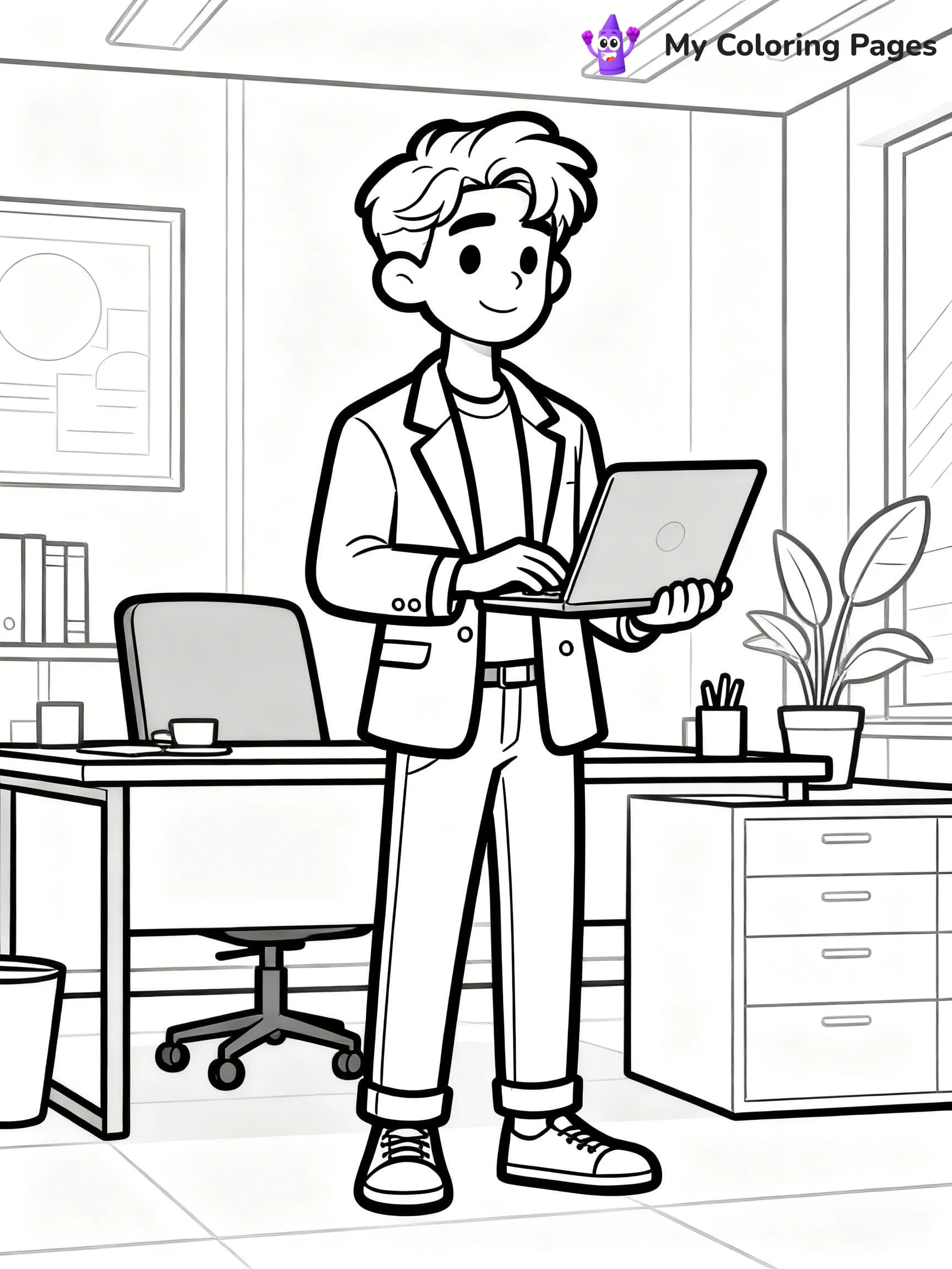 Easy Fashion Coloring Pages - 7