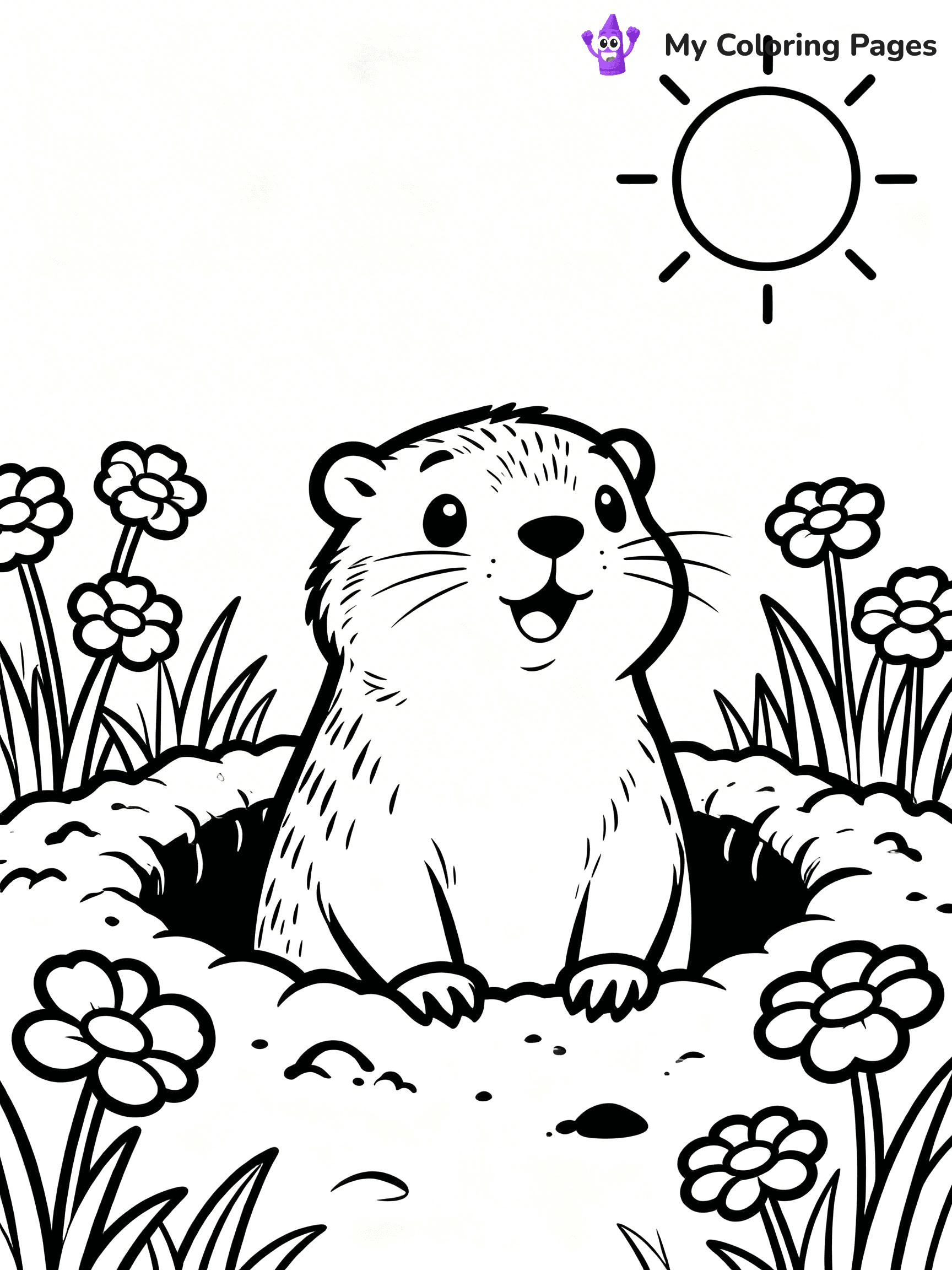 Groundhog Coloring Pages - 24