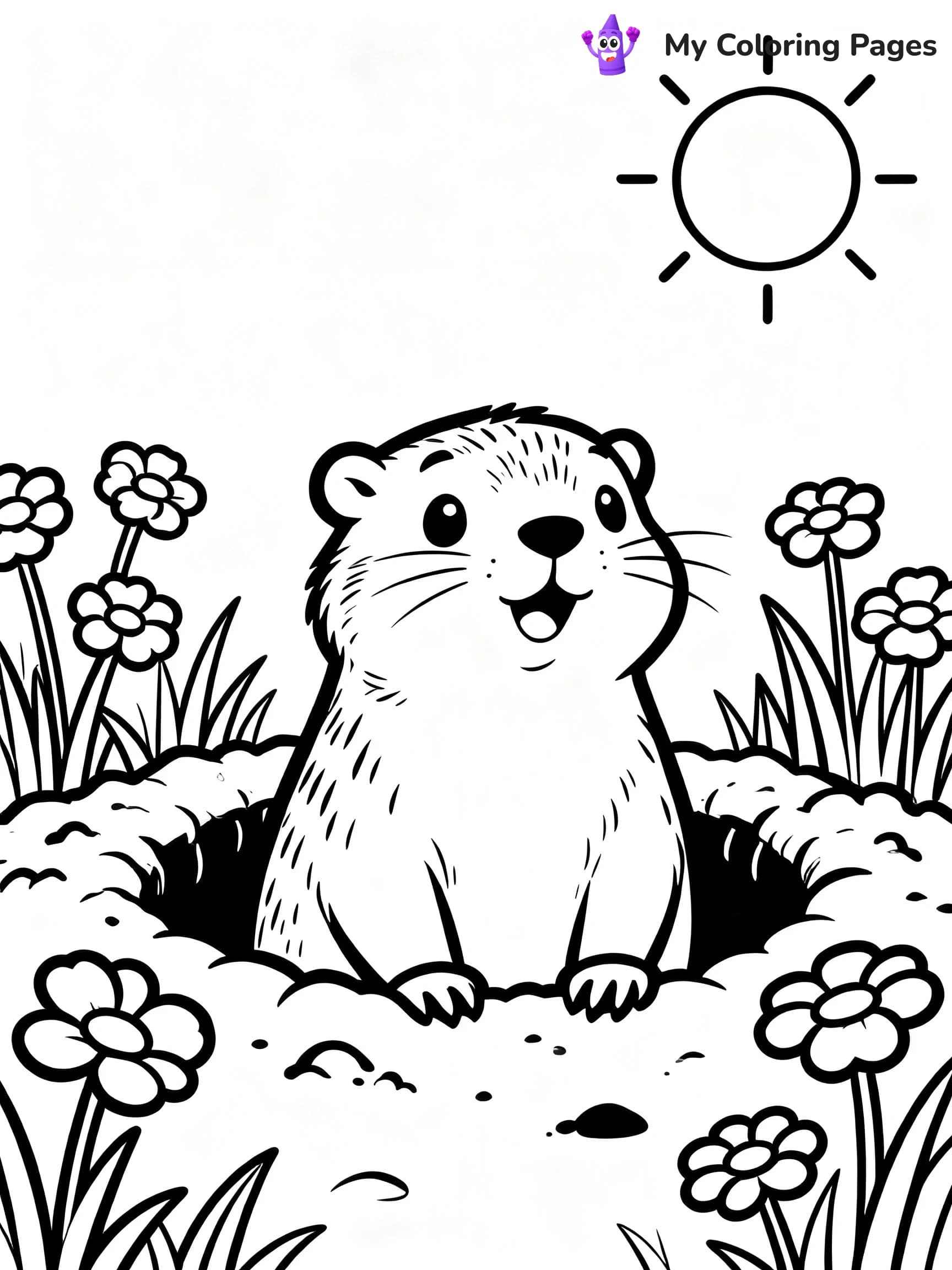 Groundhog Coloring Pages - 24