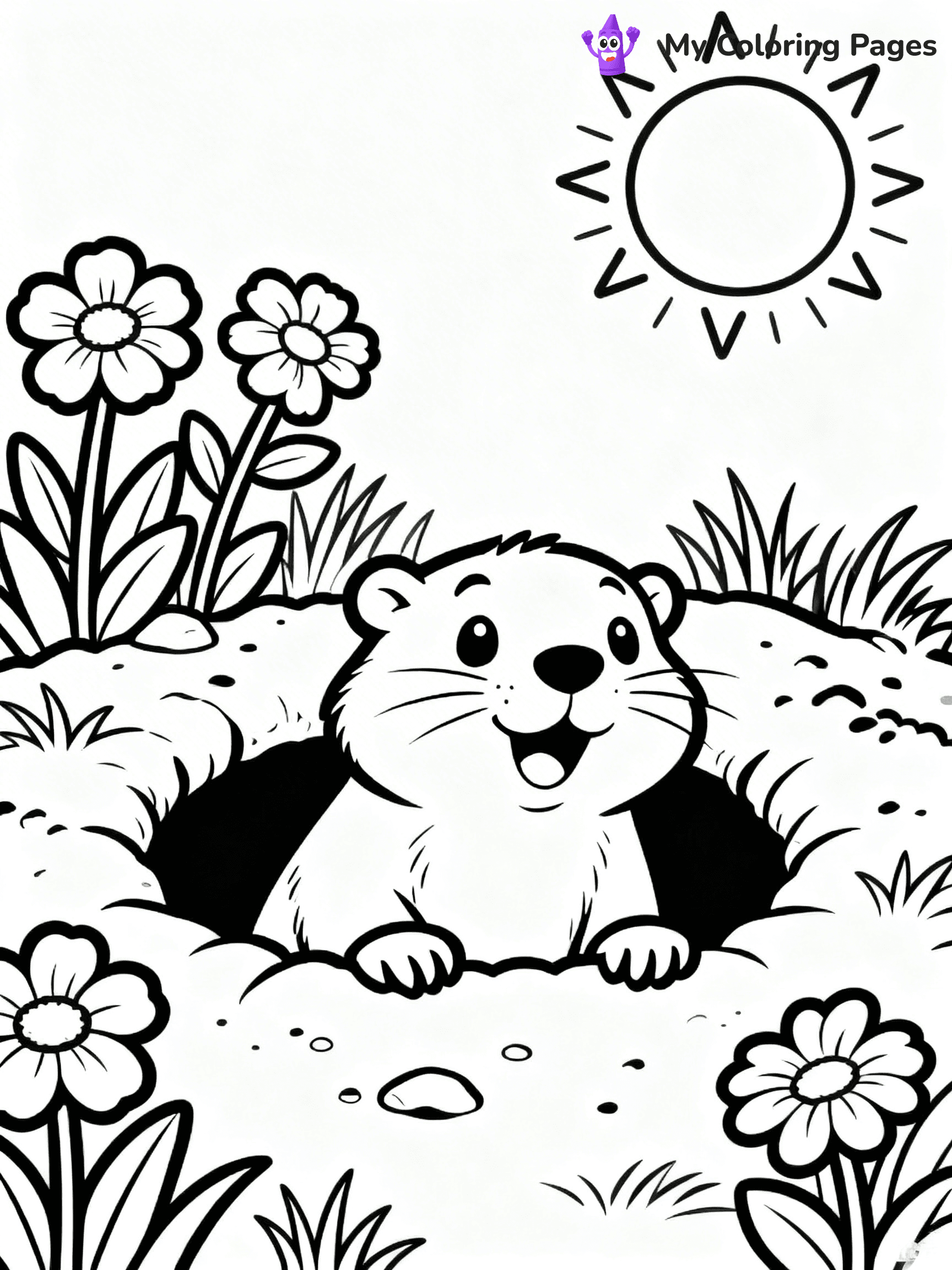 Groundhog Coloring Pages - 21