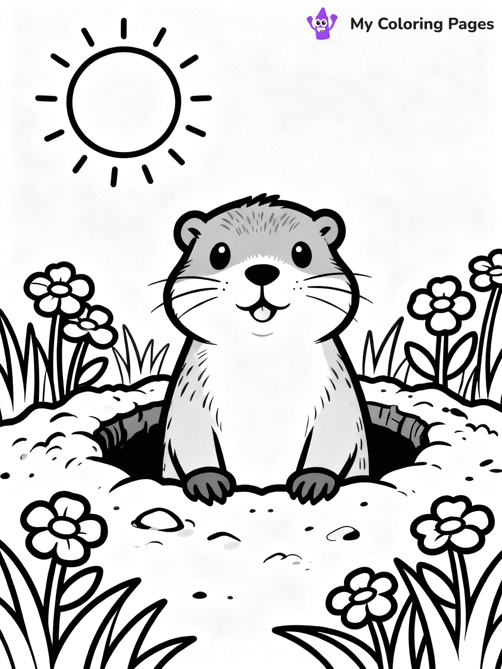 Groundhog Coloring Pages - 20