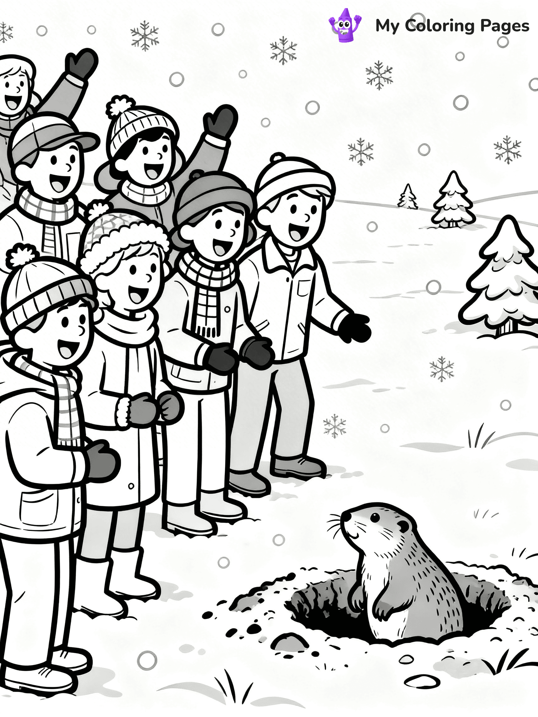 Groundhog Coloring Pages - 15