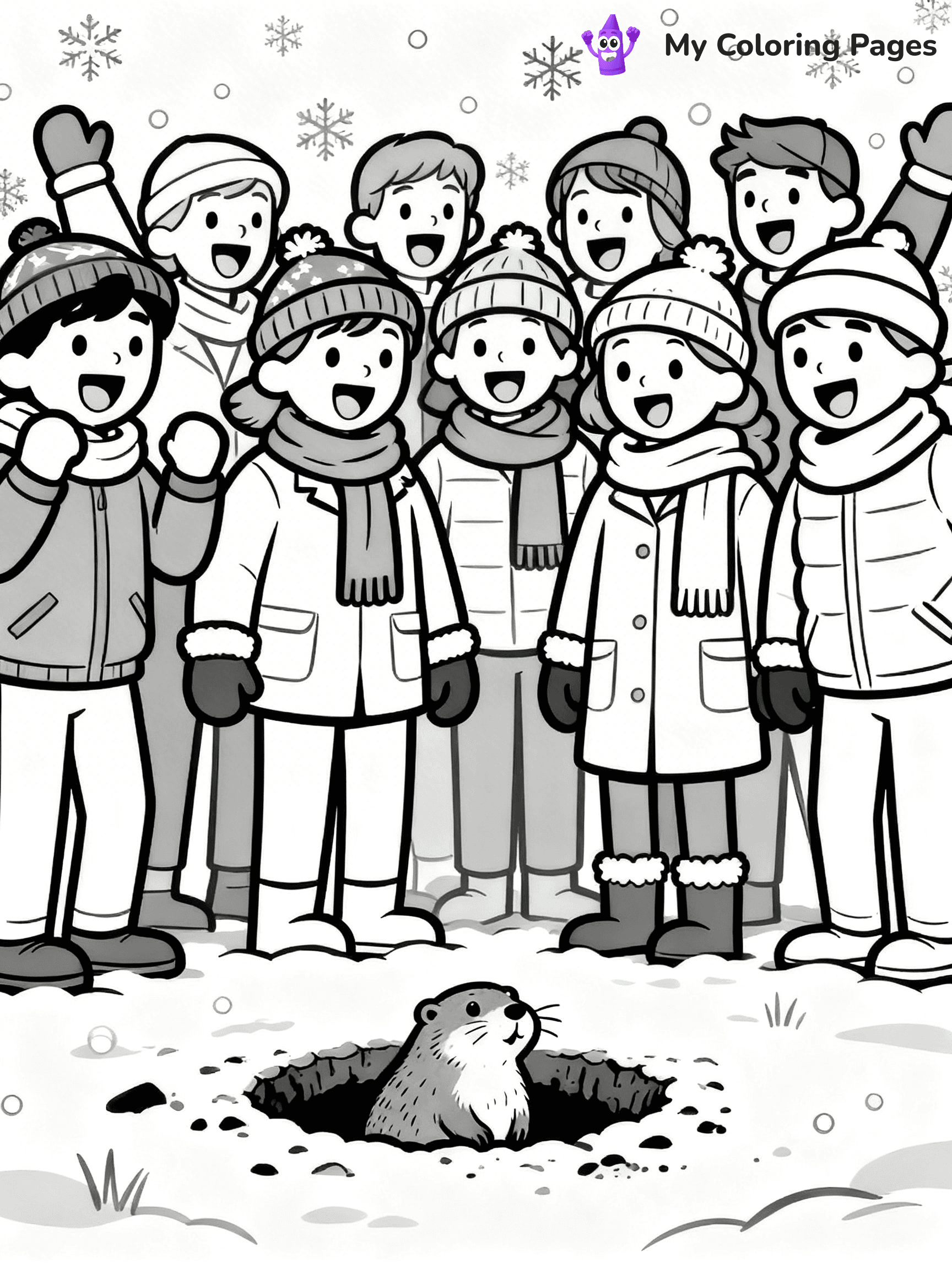 Groundhog Coloring Pages - 14