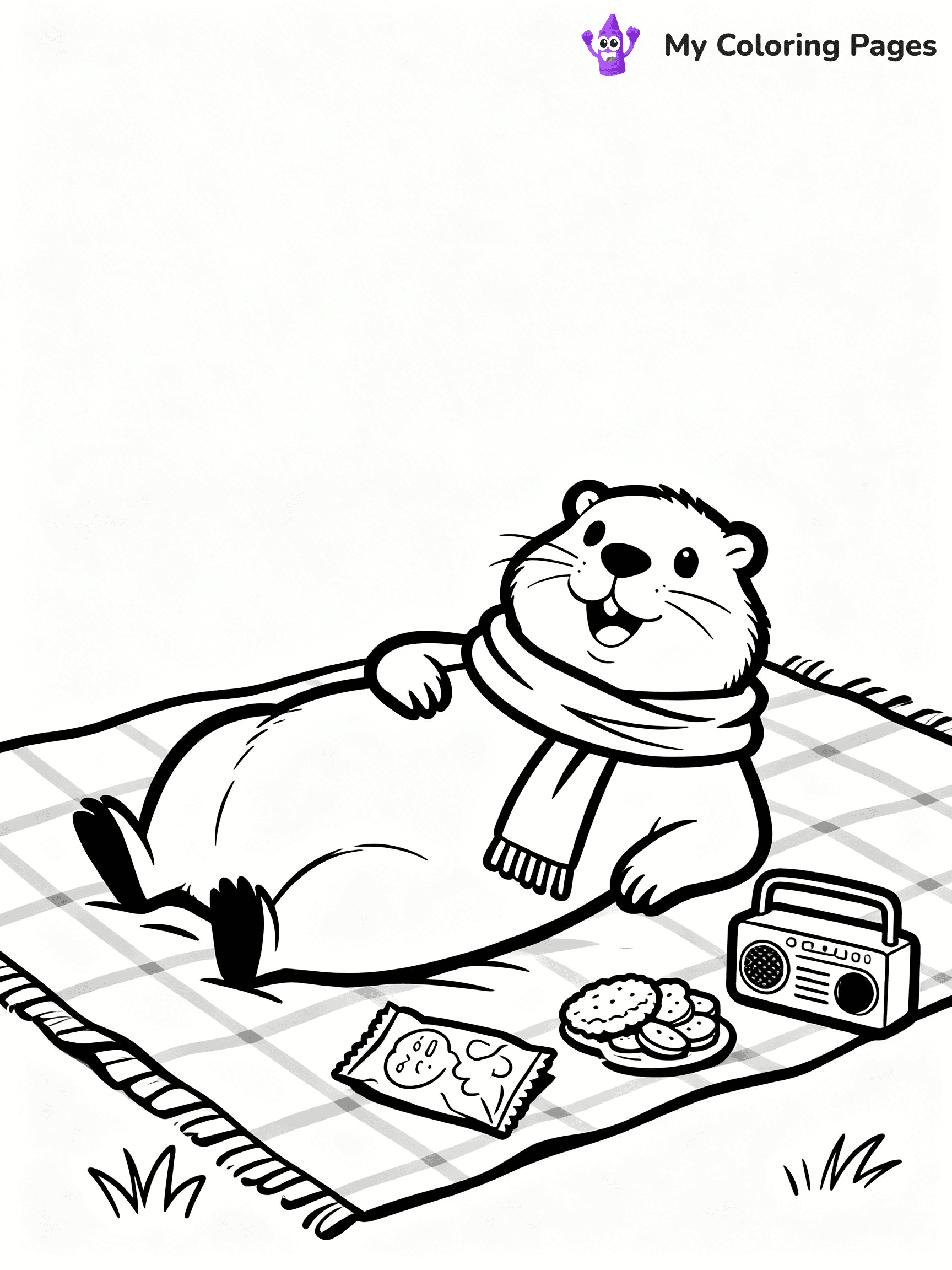 Groundhog Coloring Pages - 12