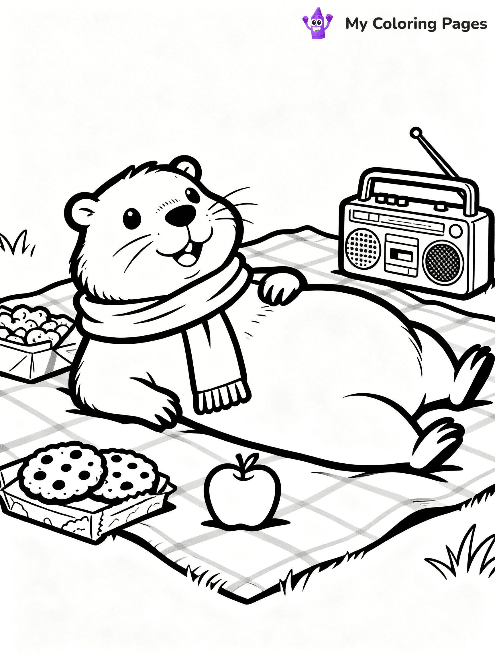Groundhog Coloring Pages - 10