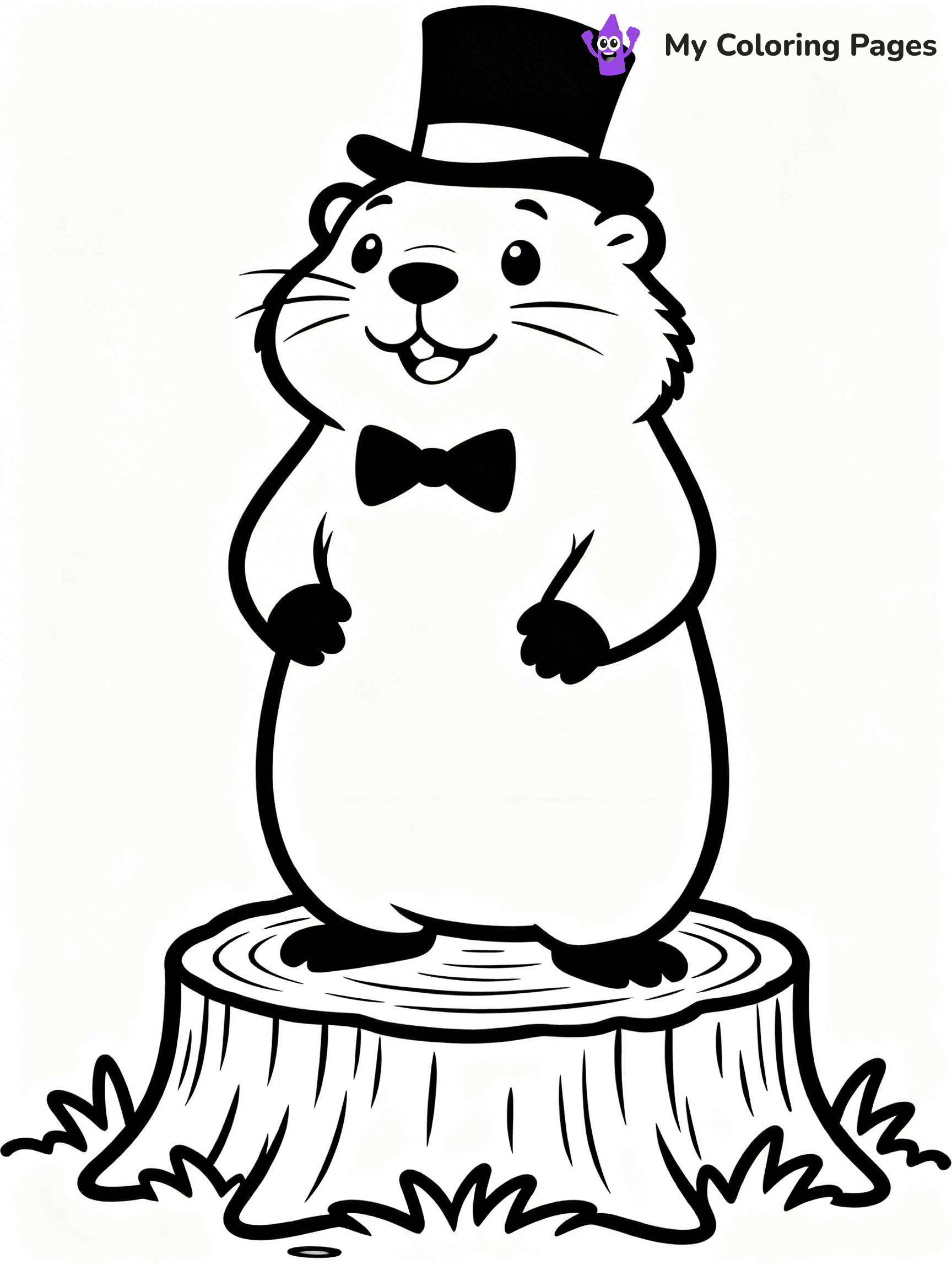 Groundhog Coloring Pages - 8
