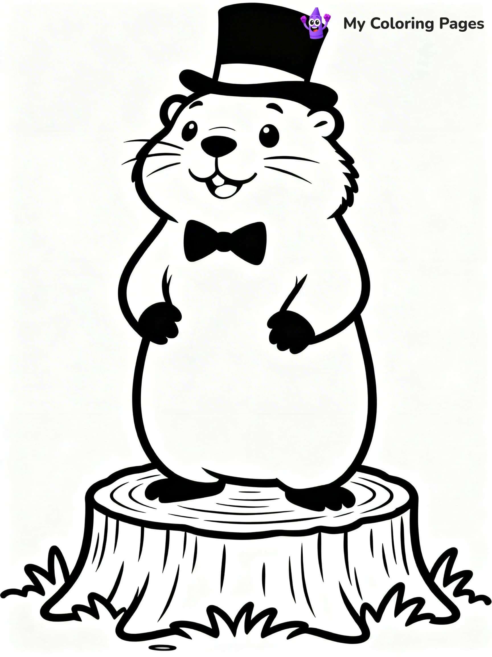 Groundhog Coloring Pages - 8