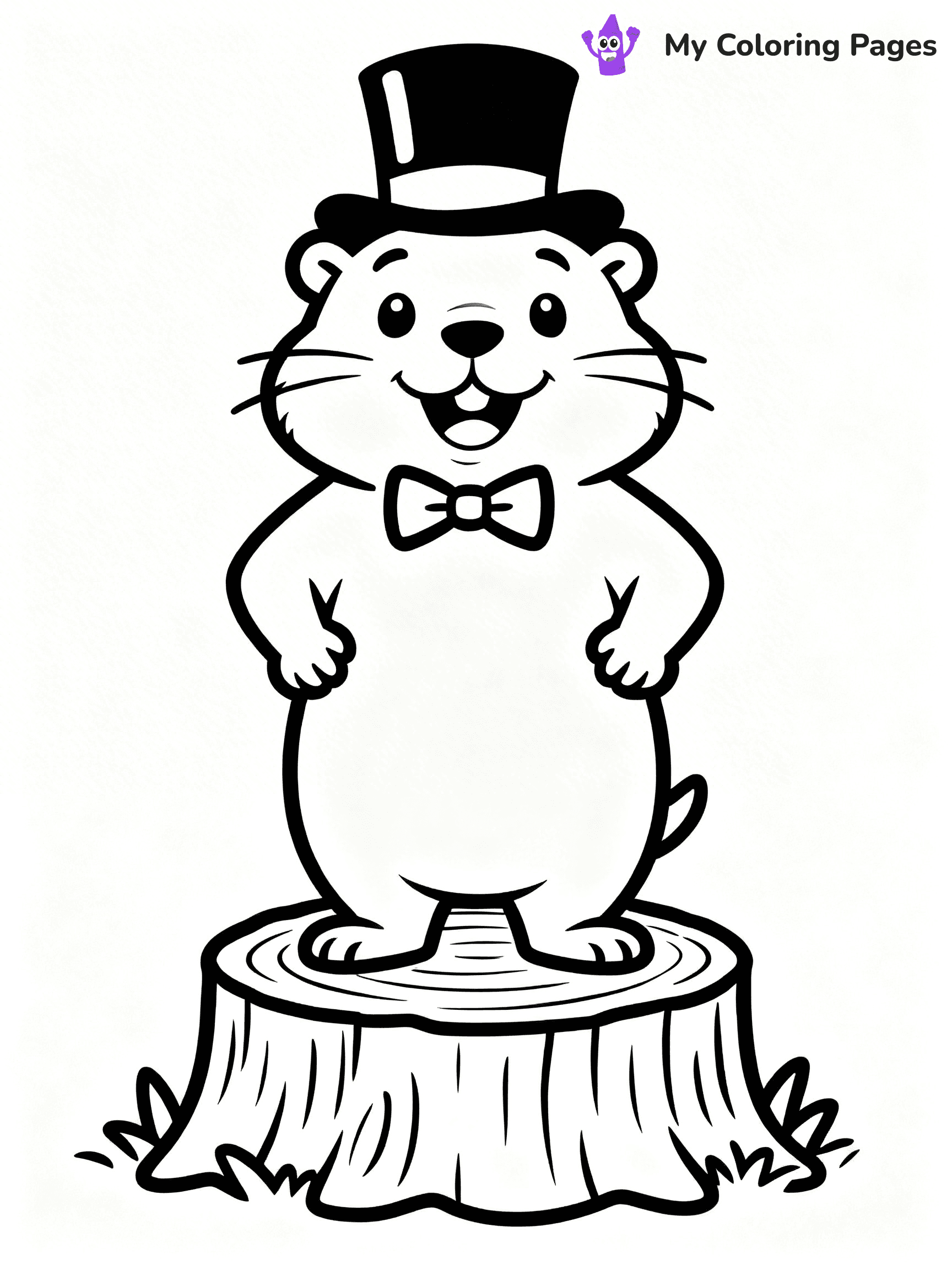 Groundhog Coloring Pages - 7