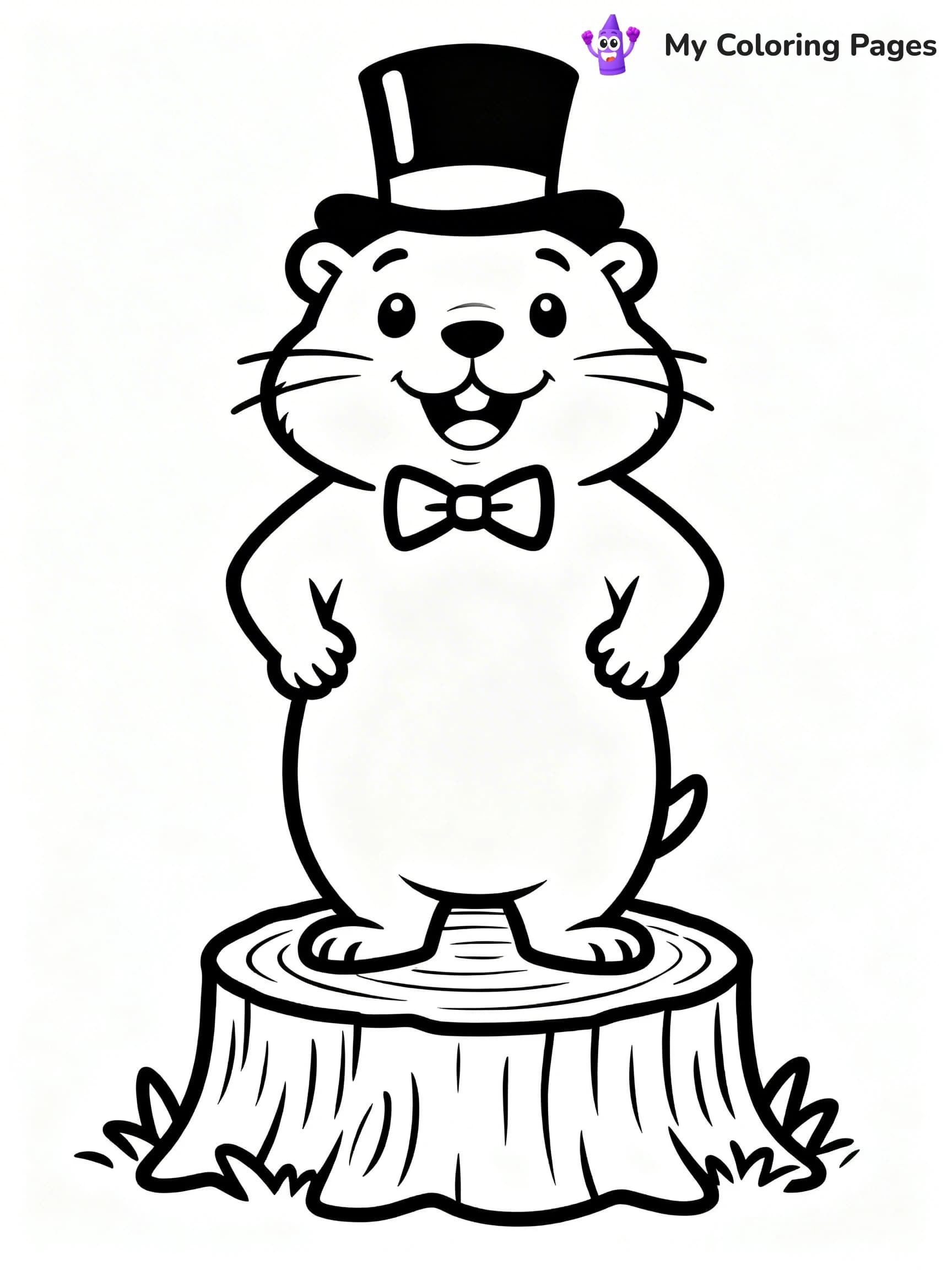 Groundhog Coloring Pages - 7