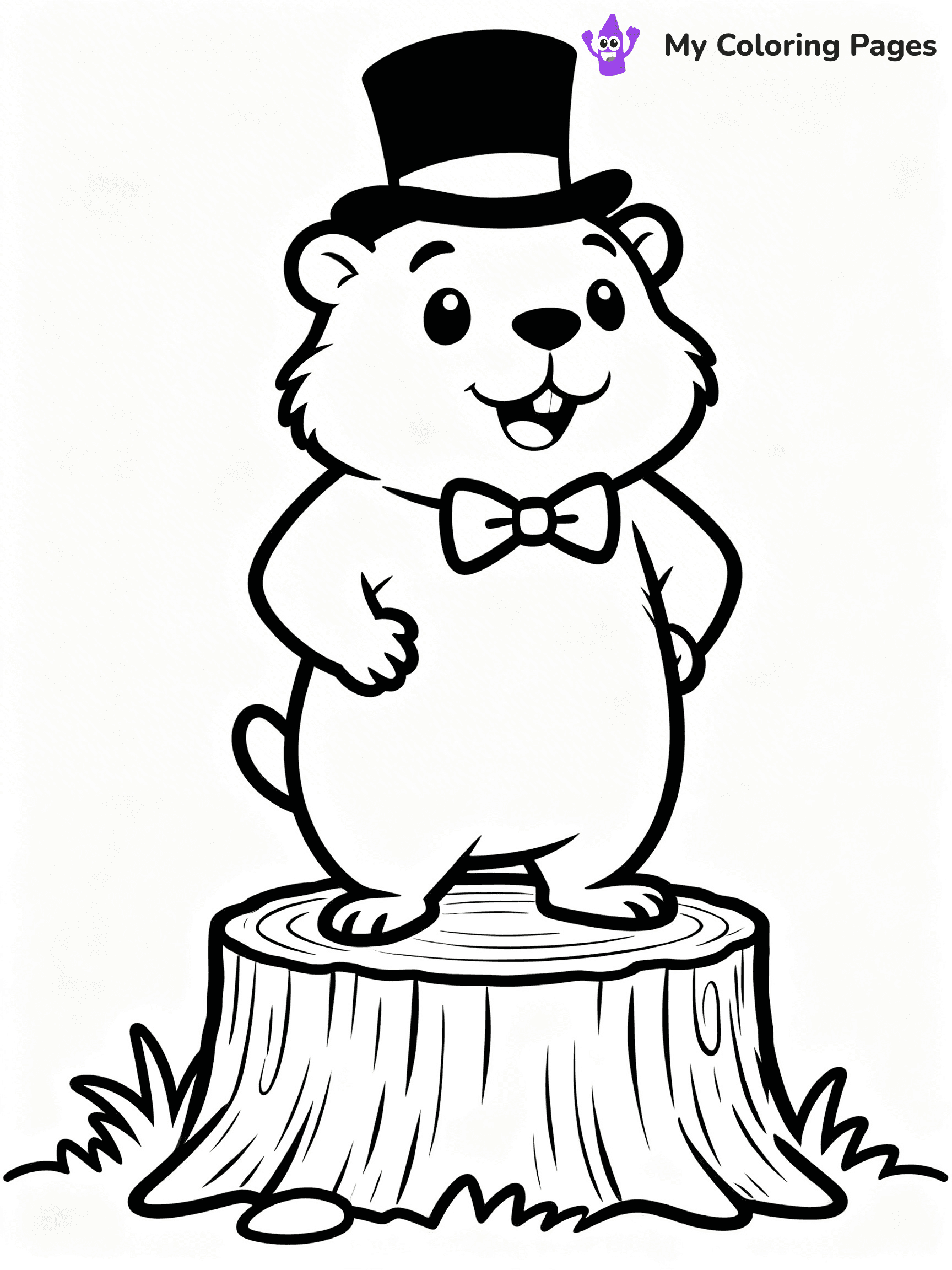 Groundhog Coloring Pages - 6