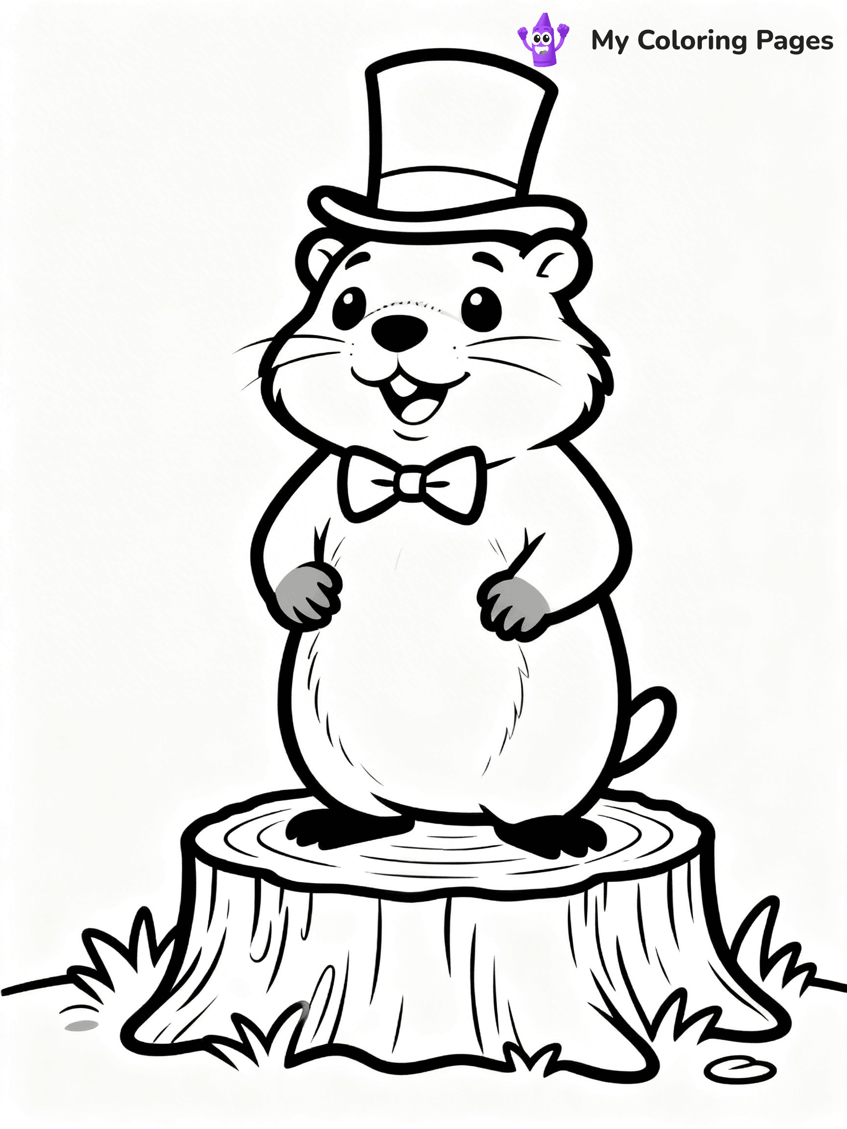 Groundhog Coloring Pages - 5