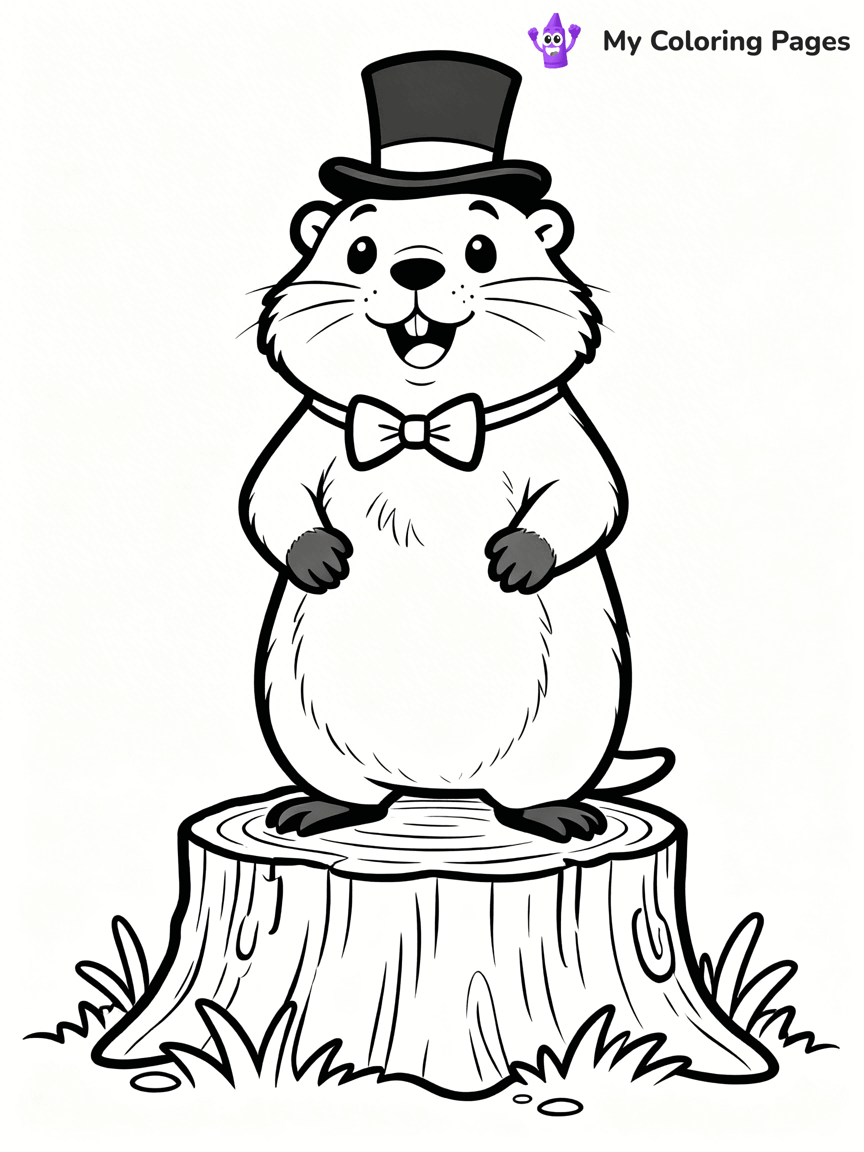 Groundhog Coloring Pages - 4