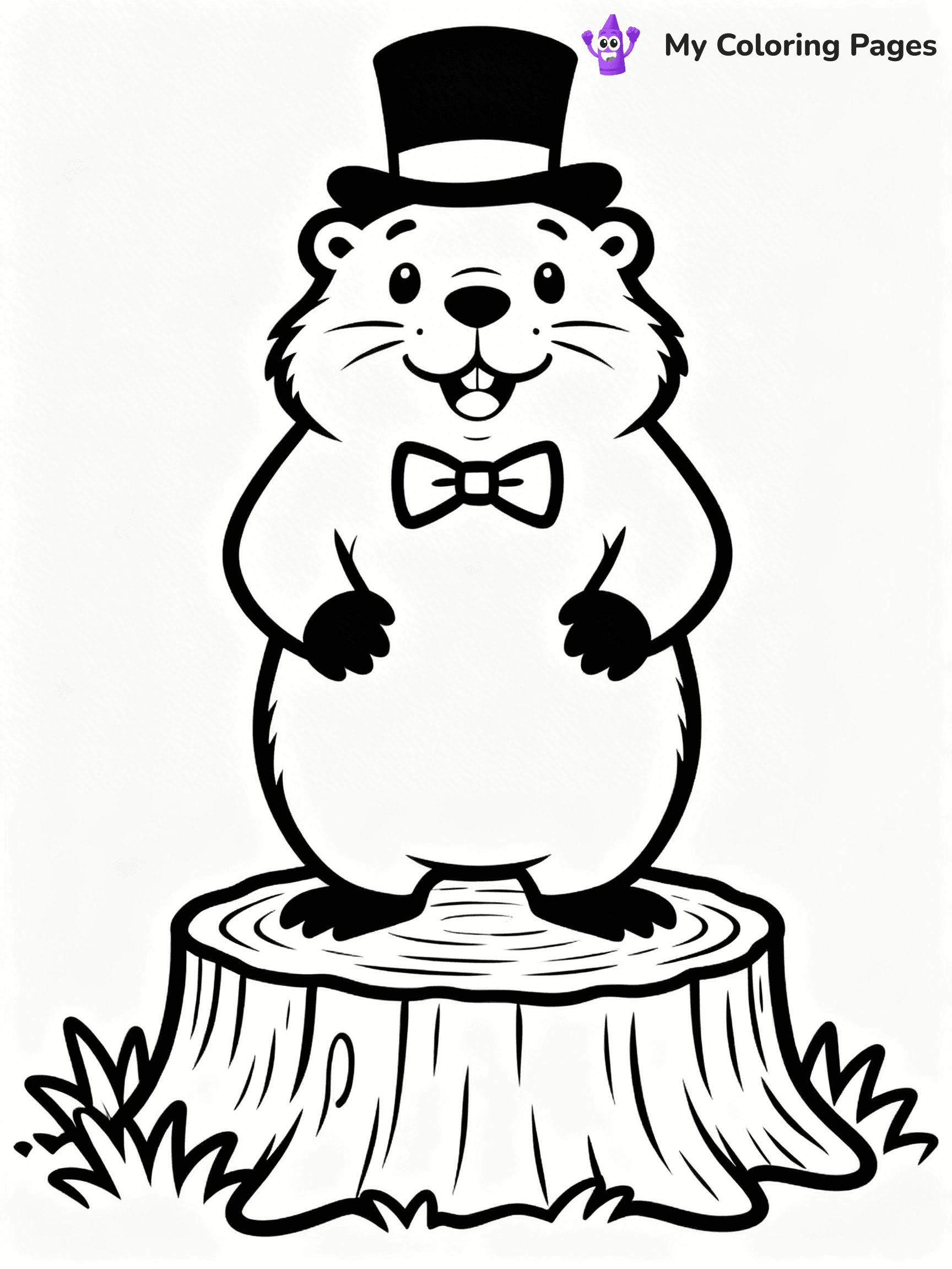 Groundhog Coloring Pages - 3
