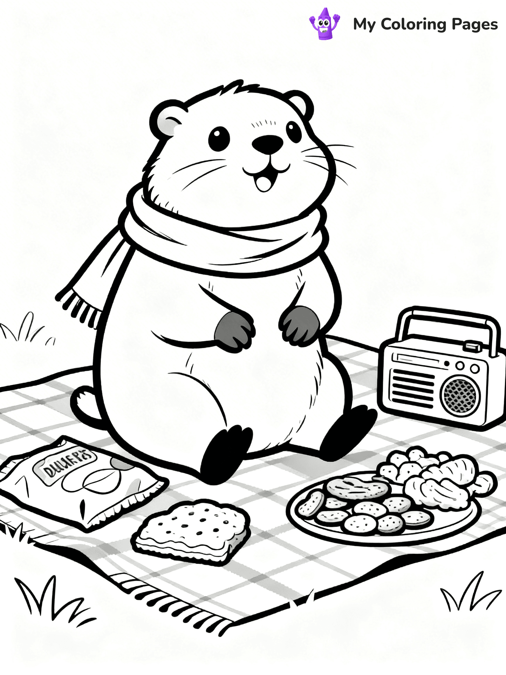 Groundhog Coloring Pages - 2