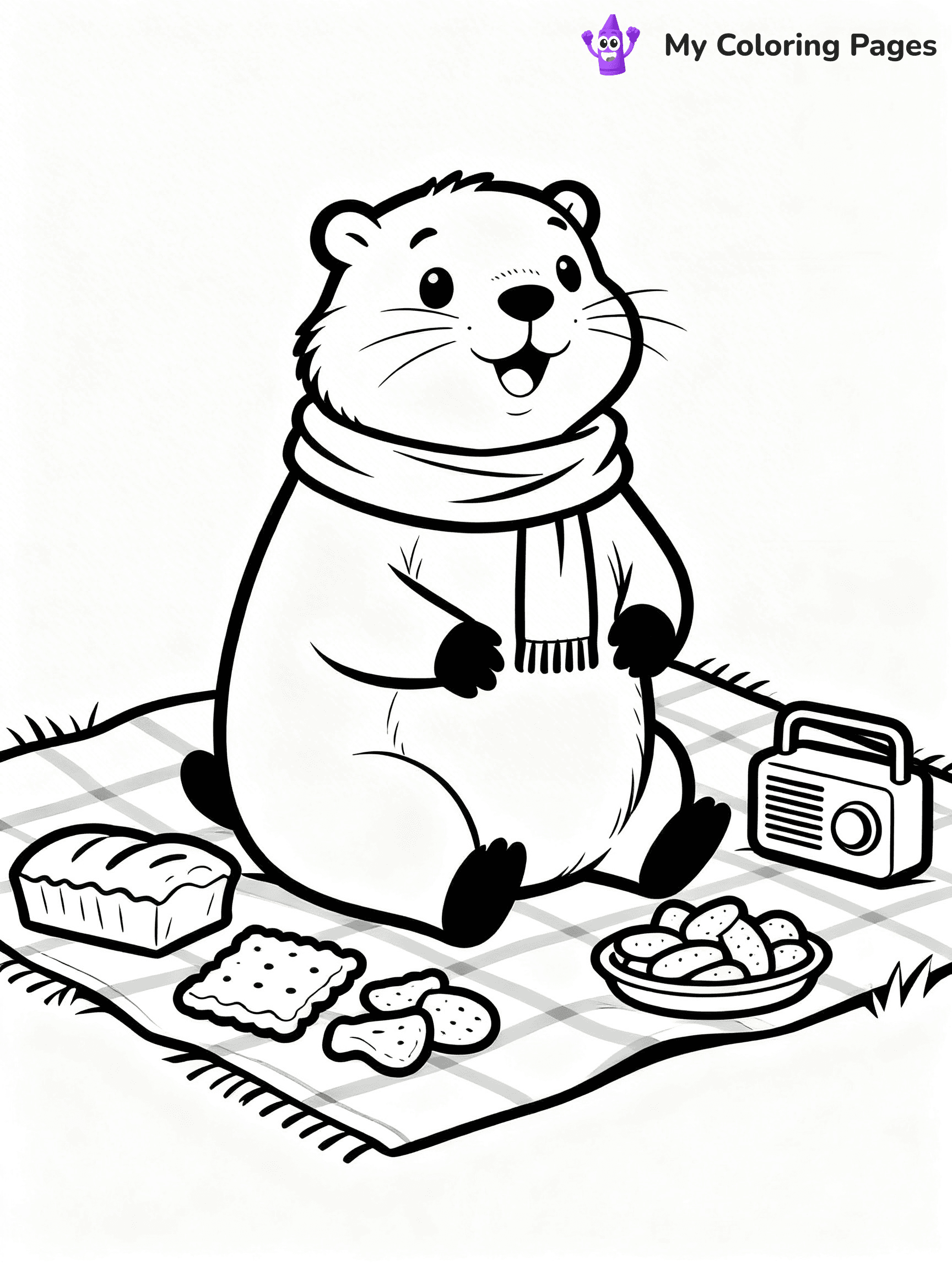 Groundhog Coloring Pages - 1
