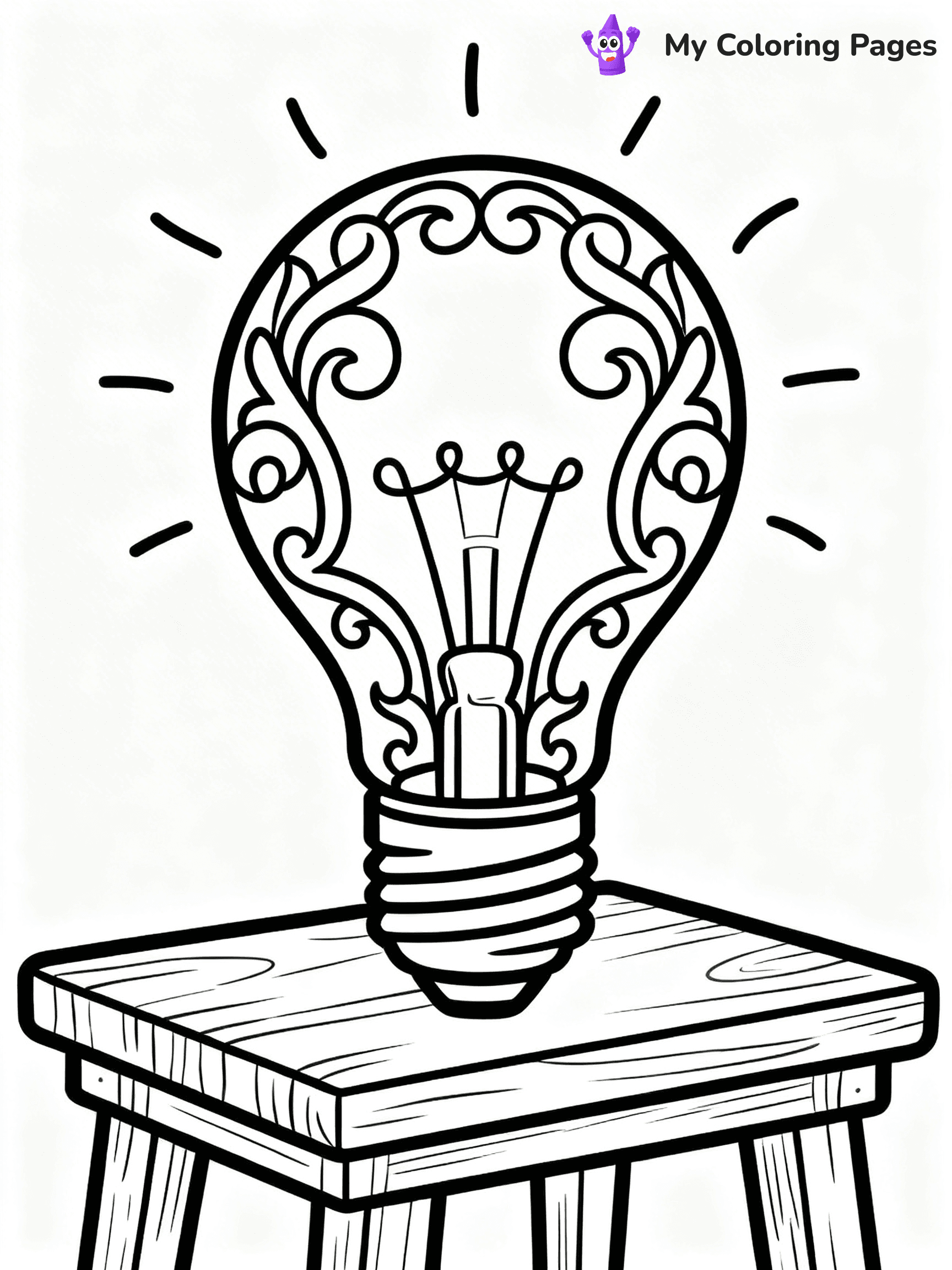 Lightbulb Coloring Pages - 19
