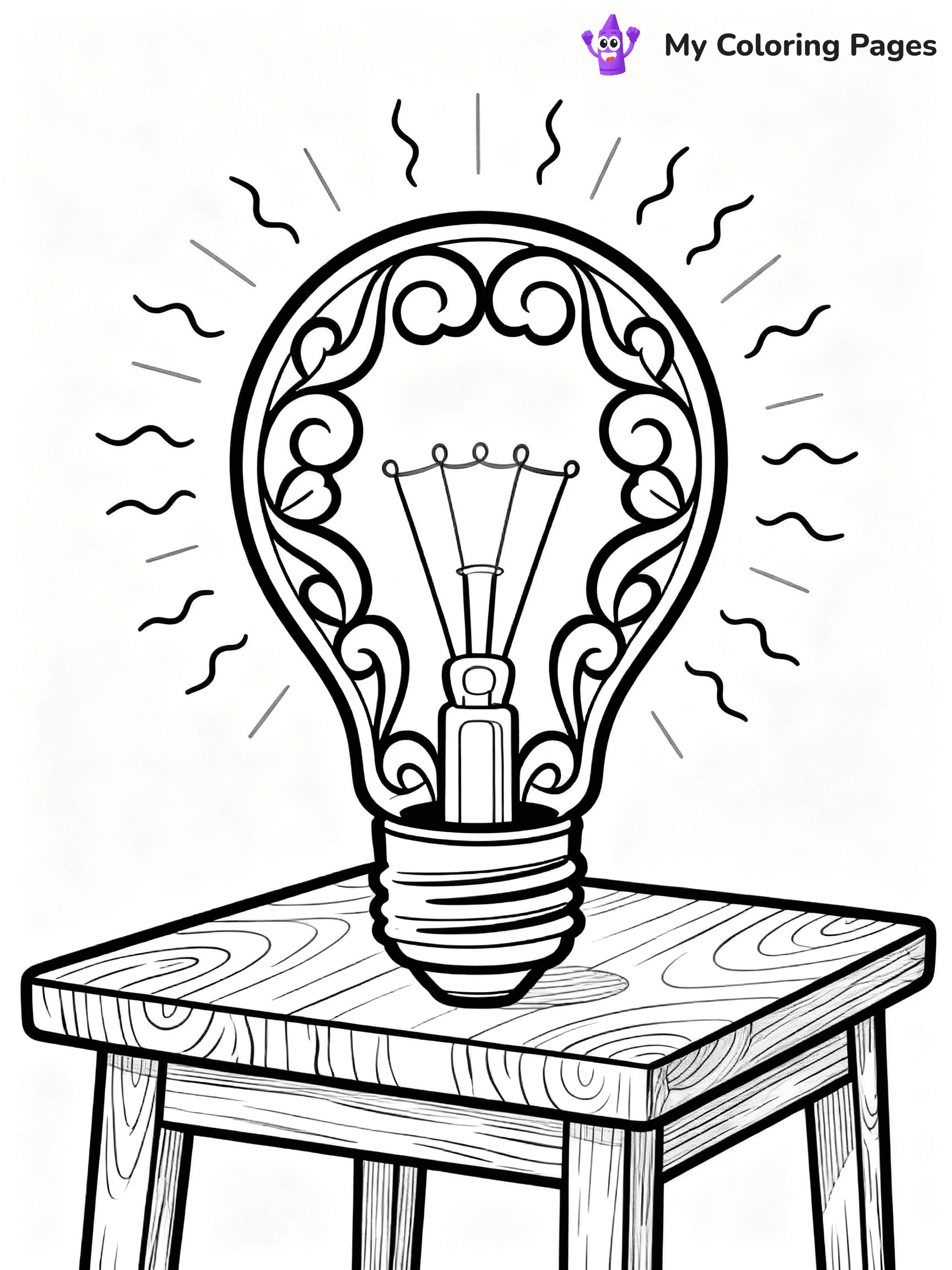 Lightbulb Coloring Pages - 18
