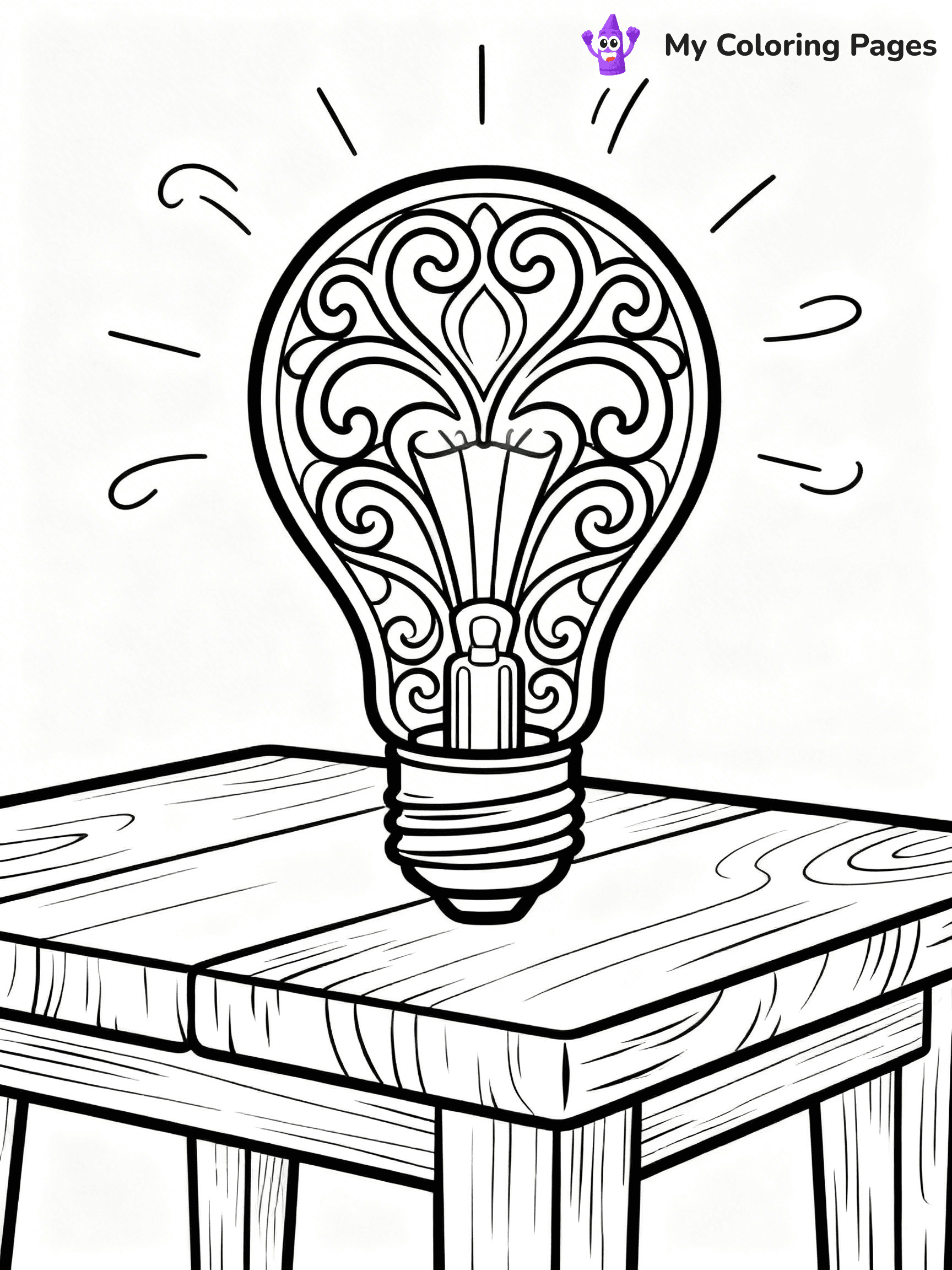 Lightbulb Coloring Pages - 17