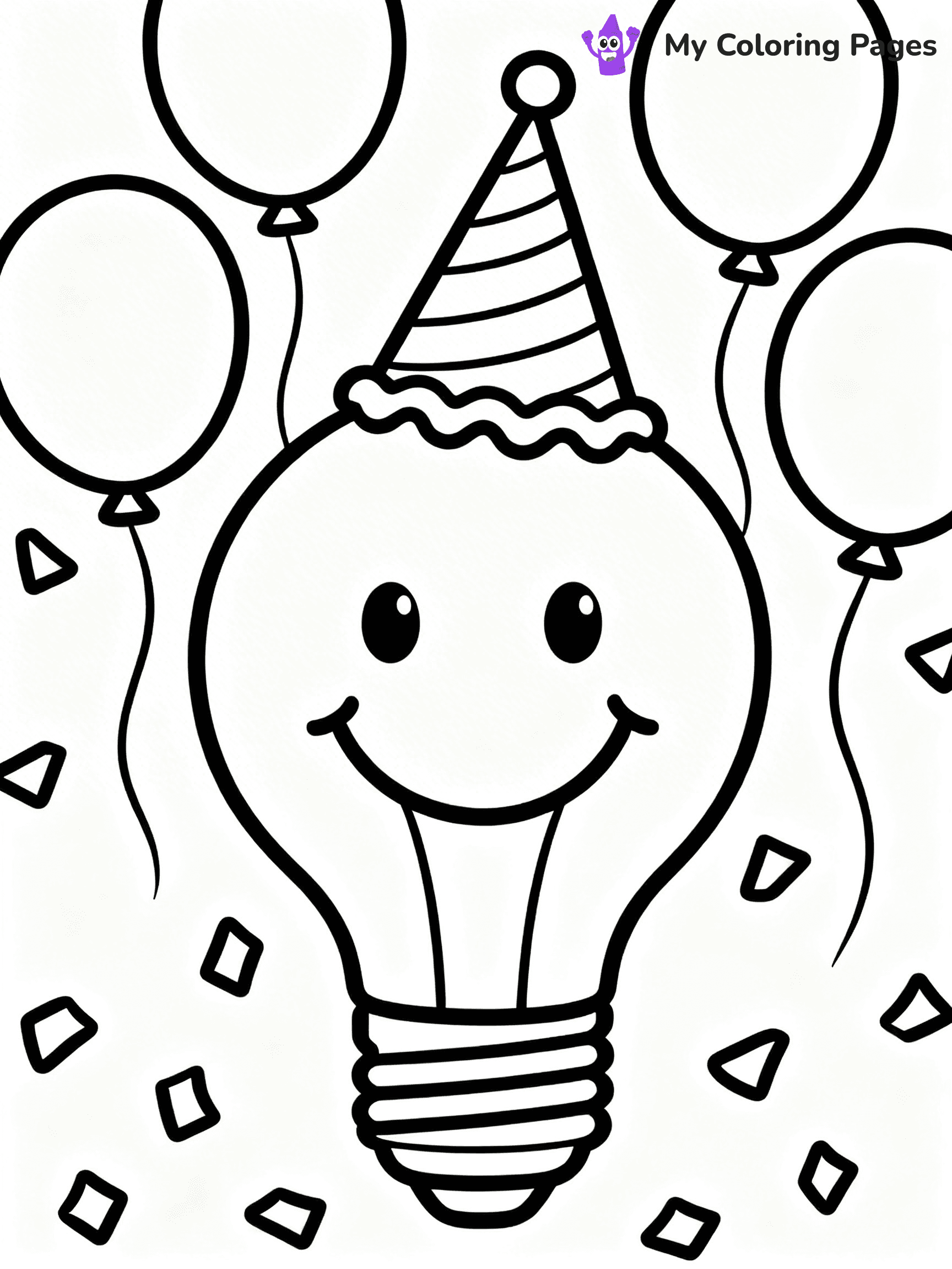 Lightbulb Coloring Pages - 6