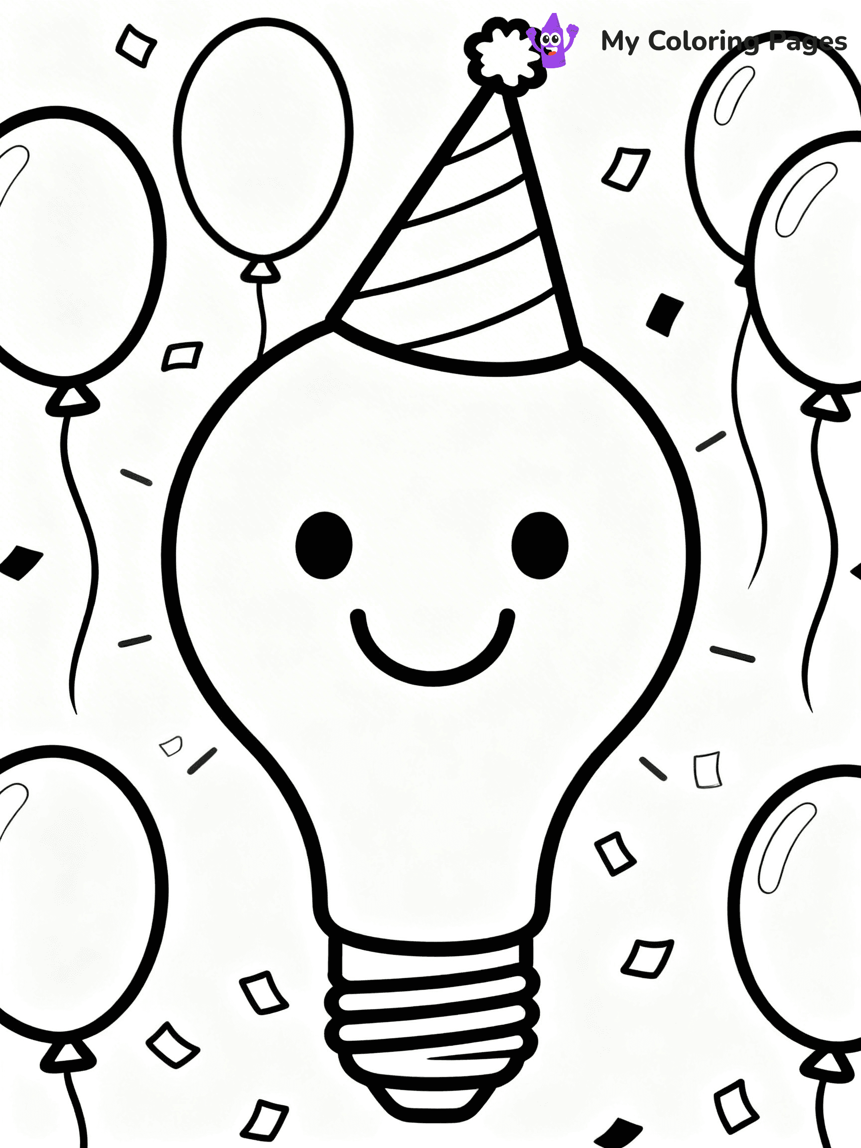 Lightbulb Coloring Pages - 1