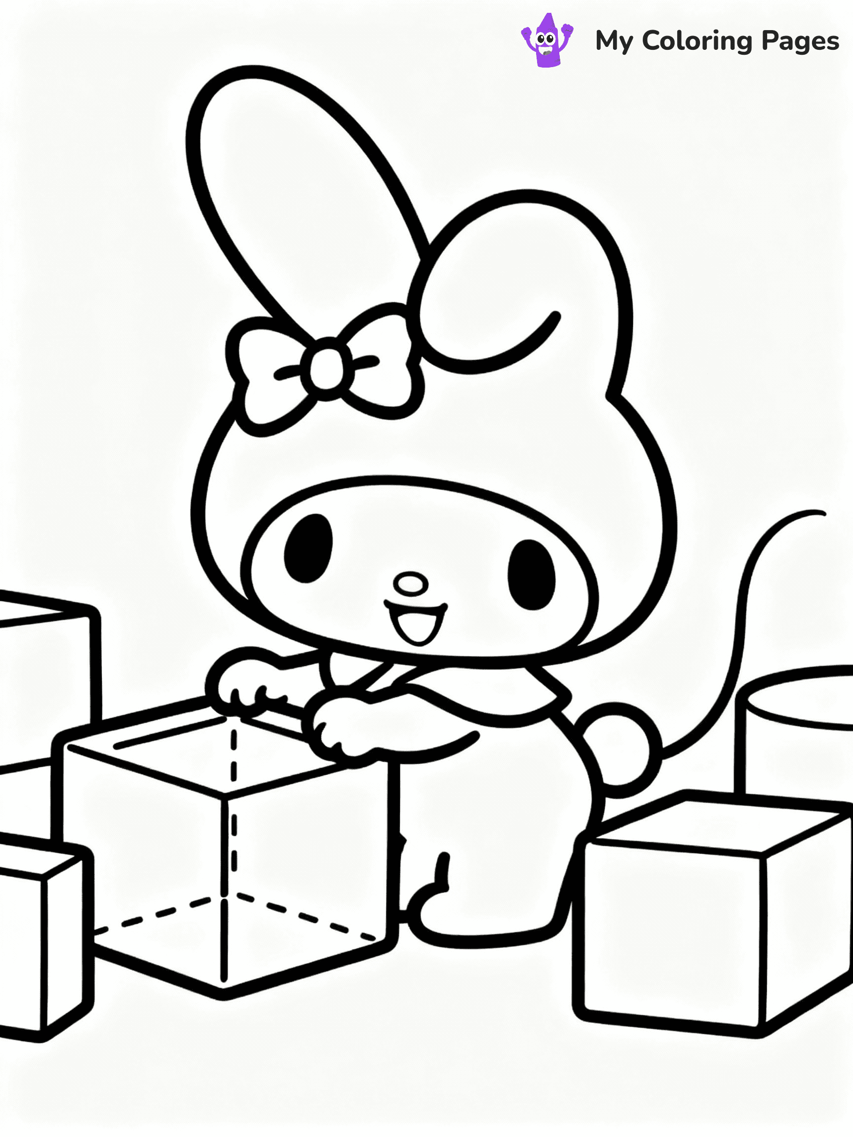 ⚠️ CRITICAL REQUIREMENT - ABSOLUTE BLACK AND WHITE ONLY ⚠️
This MUST be a BLACK AND WHITE line drawing ONLY. NO COLORS whatsoever.
- ONLY pure black lines (#000000) on pure white background (#FFFFFF)
- ABSOLUTELY NO colors, NO shading, NO gradients, NO grayscale
- If there are ANY colors in the output, the image is REJECTED
- This is a COLORING PAGE - meant to be COLORED IN by children
- The output must be UNCOLORED line art ready for coloring
⚠️ SUBJECT TO DRAW: Flat the Mouse from My Melody in Sanrio style, playing with blocks, cheerful pose, shapes around
(REMEMBER: Output must be BLACK AND WHITE line art only, NOT colored!)
# COLORING PAGE: BLACK OUTLINES ONLY - WHITE BACKGROUND MANDATORY
Create a **coloring book page** using EXACTLY two values: black lines, white space.
## NON-NEGOTIABLE BINARY RULES
- **ONLY #000000 (black) and #FFFFFF (white)** - NO other values exist
- **EVERY PIXEL = BLACK OR WHITE** - no gray/shading/antialiasing
- **WHITE BACKGROUND MANDATORY** - entire canvas stays white
- **ALL SHAPES HOLLOW** - everything is empty outlines waiting to be colored
- **FORBIDDEN:** fills, shading, gradients, patterns, textures, colors
- **NO SOLID REGIONS** - if it's not a thin line, it's wrong
## Universal Line Standards
- Black outlines ONLY - thin, uniform weight
- Every shape completely empty inside
- Closed contours suitable for coloring
- Simple flat illustration - zero depth/3D/realism
- **Style:** Whimsical Doodle Art Alley - rounded, friendly outlines (unless specified)
## Everything = Outline Only
- Characters/animals: hollow shapes
- Objects/clothing: empty contours
- Backgrounds/scenery: line work only
- Natural elements: outlined forms
- Dark/night areas: don't exist (use outlined symbols)
- Textures/patterns: convert to simple lines
## The Test
Can a child color EVERY white space with crayons? If any area is pre-filled/shaded/gray or colored in, it FAILS. Every shape must be waiting to receive color.
**FINAL OUTPUT**: Binary coloring page. Black lines define shapes. White spaces ready for coloring. Nothing else exists. No exceptions. Print-ready.
⚠️ FINAL REMINDER: Draw the subject "Flat the Mouse from My Melody in Sanrio style, playing with blocks, cheerful pose, shapes around" as BLACK AND WHITE line art. Zero colors in output.