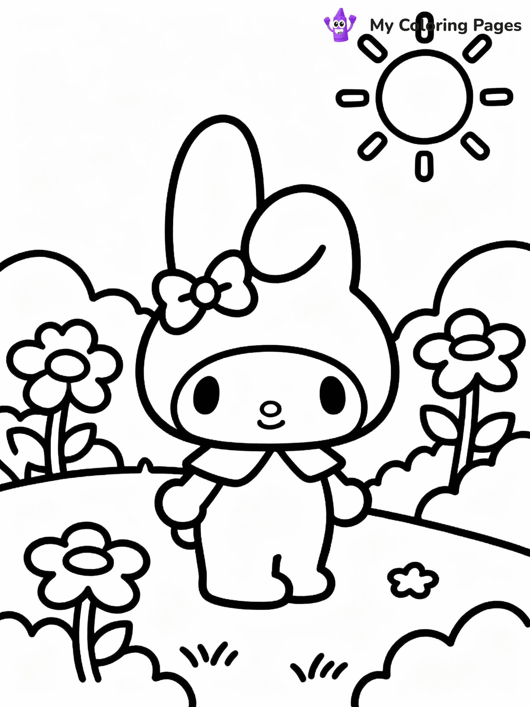 ⚠️ CRITICAL REQUIREMENT - ABSOLUTE BLACK AND WHITE ONLY ⚠️
This MUST be a BLACK AND WHITE line drawing ONLY. NO COLORS whatsoever.
- ONLY pure black lines (#000000) on pure white background (#FFFFFF)
- ABSOLUTELY NO colors, NO shading, NO gradients, NO grayscale
- If there are ANY colors in the output, the image is REJECTED
- This is a COLORING PAGE - meant to be COLORED IN by children
- The output must be UNCOLORED line art ready for coloring
⚠️ SUBJECT TO DRAW: My Melody from My Melody in Sanrio style, enjoying sunny day in Mari Land, flowers blooming, sun shining
(REMEMBER: Output must be BLACK AND WHITE line art only, NOT colored!)
# COLORING PAGE: BLACK OUTLINES ONLY - WHITE BACKGROUND MANDATORY
Create a **coloring book page** using EXACTLY two values: black lines, white space.
## NON-NEGOTIABLE BINARY RULES
- **ONLY #000000 (black) and #FFFFFF (white)** - NO other values exist
- **EVERY PIXEL = BLACK OR WHITE** - no gray/shading/antialiasing
- **WHITE BACKGROUND MANDATORY** - entire canvas stays white
- **ALL SHAPES HOLLOW** - everything is empty outlines waiting to be colored
- **FORBIDDEN:** fills, shading, gradients, patterns, textures, colors
- **NO SOLID REGIONS** - if it's not a thin line, it's wrong
## Universal Line Standards
- Black outlines ONLY - thin, uniform weight
- Every shape completely empty inside
- Closed contours suitable for coloring
- Simple flat illustration - zero depth/3D/realism
- **Style:** Whimsical Doodle Art Alley - rounded, friendly outlines (unless specified)
## Everything = Outline Only
- Characters/animals: hollow shapes
- Objects/clothing: empty contours
- Backgrounds/scenery: line work only
- Natural elements: outlined forms
- Dark/night areas: don't exist (use outlined symbols)
- Textures/patterns: convert to simple lines
## The Test
Can a child color EVERY white space with crayons? If any area is pre-filled/shaded/gray or colored in, it FAILS. Every shape must be waiting to receive color.
**FINAL OUTPUT**: Binary coloring page. Black lines define shapes. White spaces ready for coloring. Nothing else exists. No exceptions. Print-ready.
⚠️ FINAL REMINDER: Draw the subject "My Melody from My Melody in Sanrio style, enjoying sunny day in Mari Land, flowers blooming, sun shining" as BLACK AND WHITE line art. Zero colors in output.