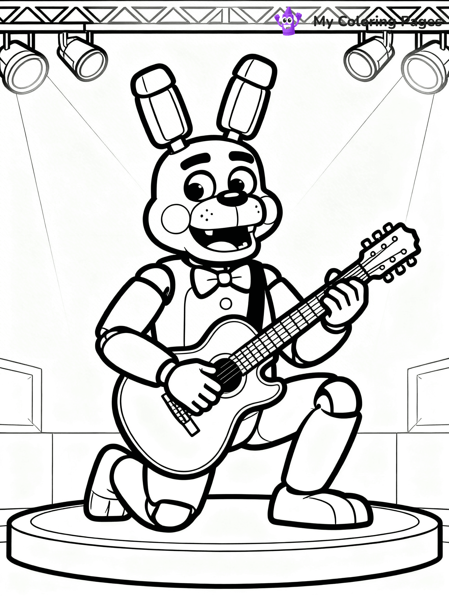 Bonnie Fnaf Coloring Pages - 37