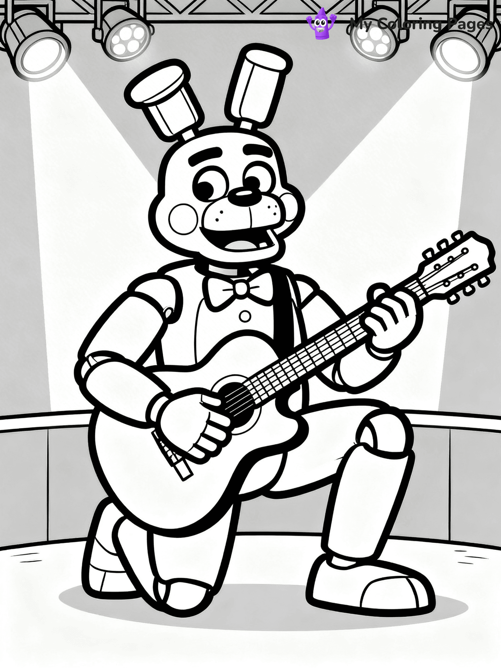 Bonnie Fnaf Coloring Pages - 36