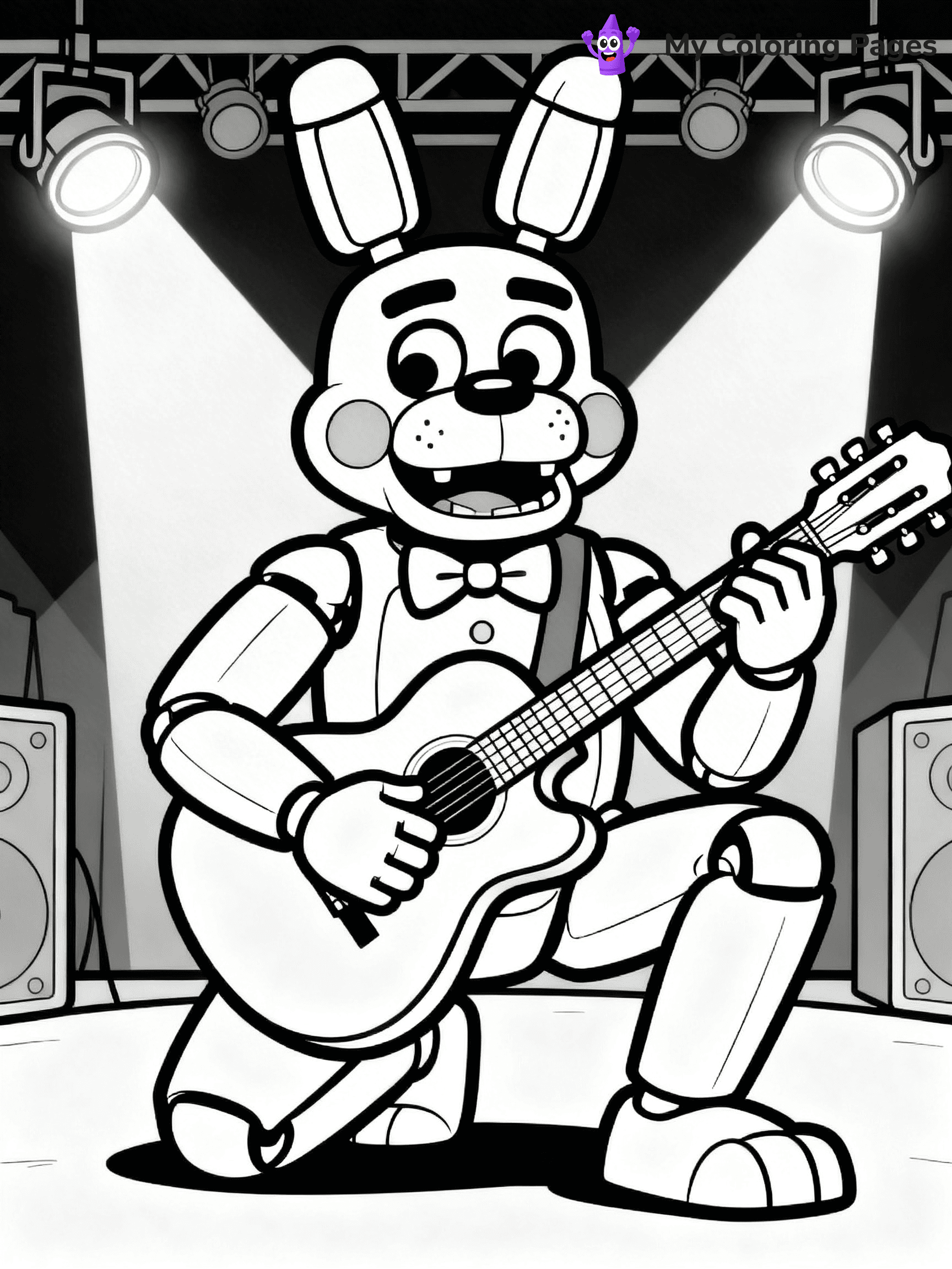 Bonnie Fnaf Coloring Pages - 35