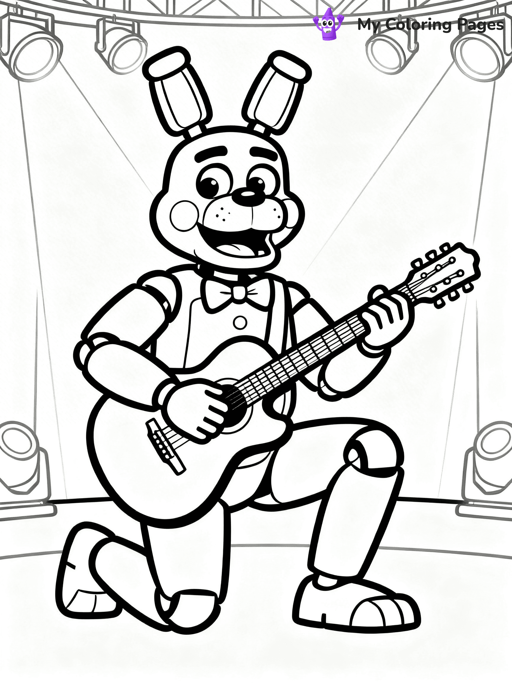 Bonnie Fnaf Coloring Pages - 34