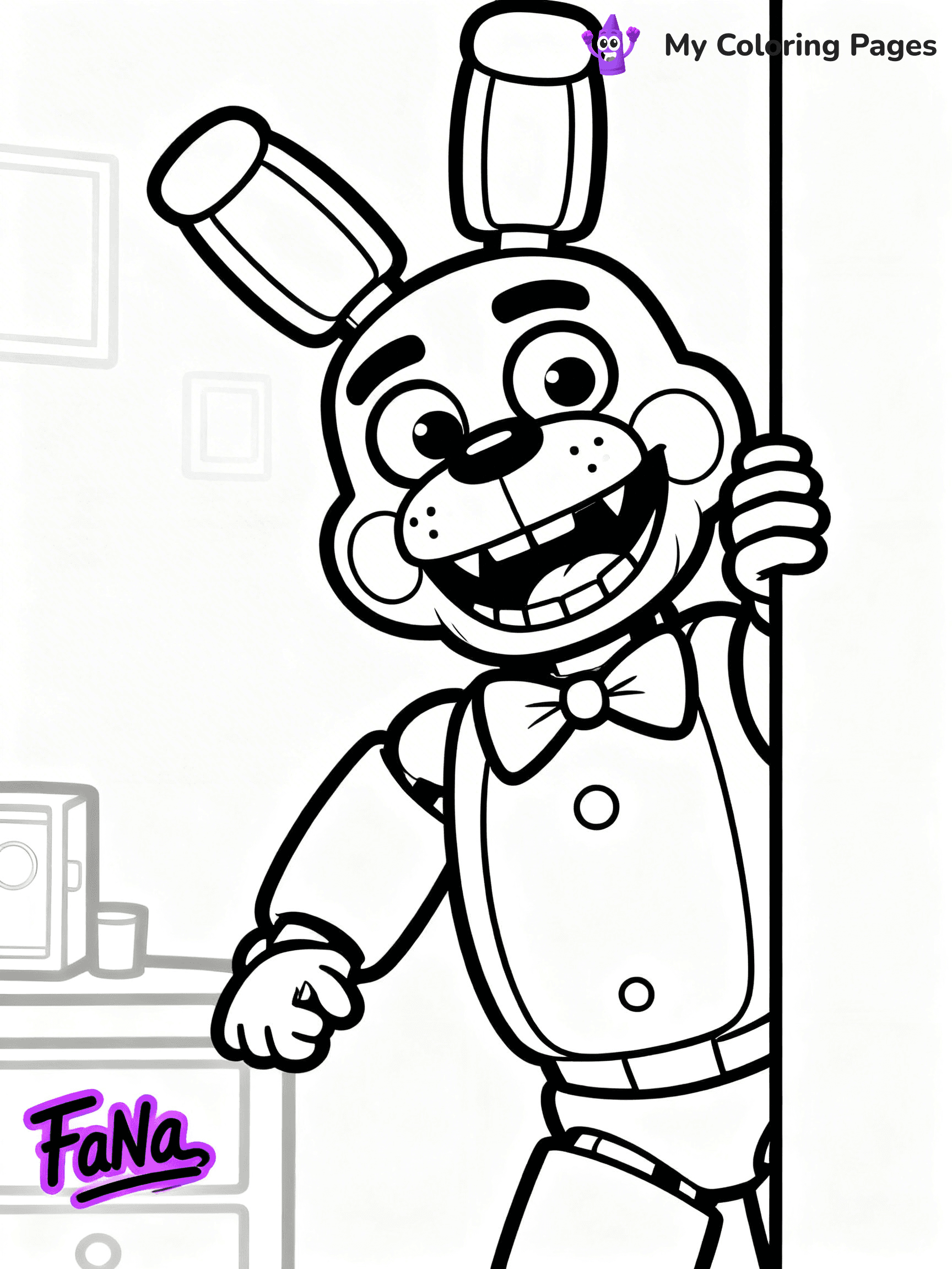 Bonnie Fnaf Coloring Pages - 31