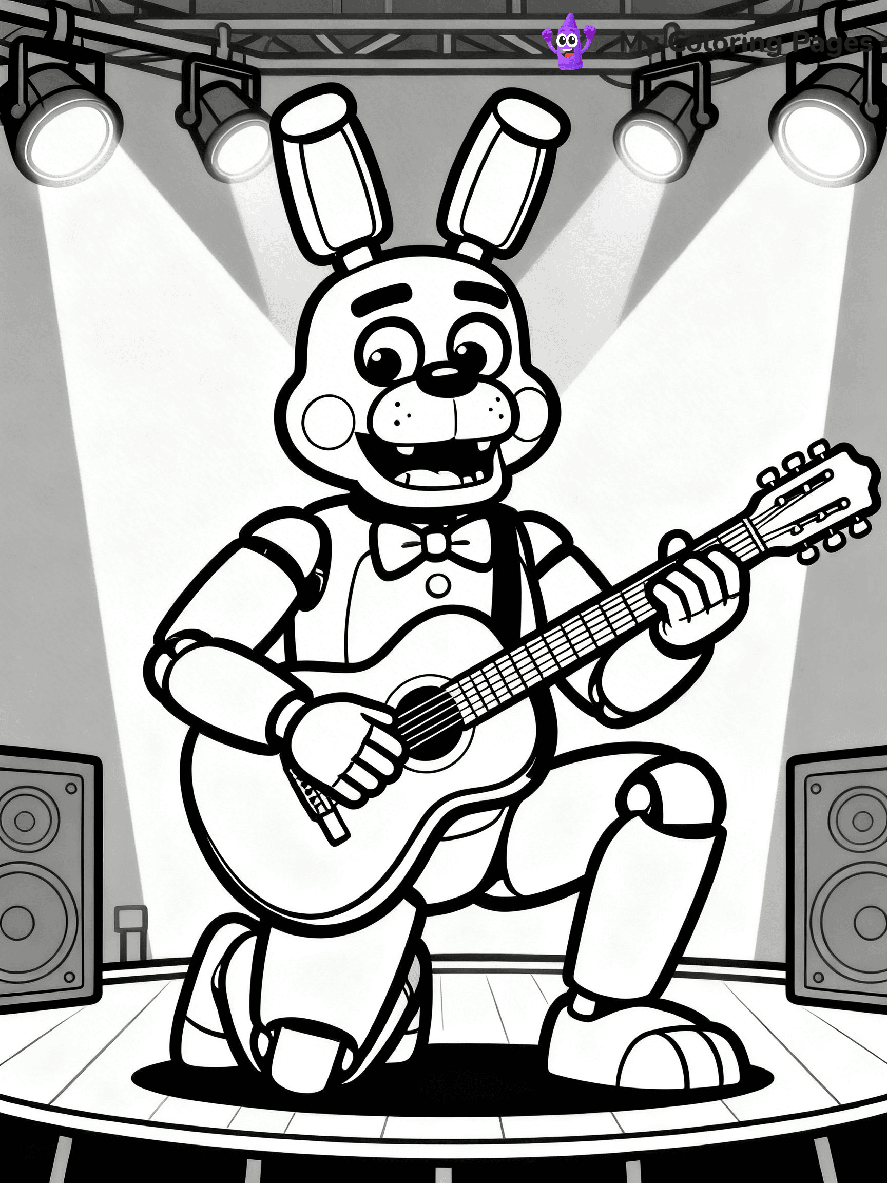Bonnie Fnaf Coloring Pages - 27