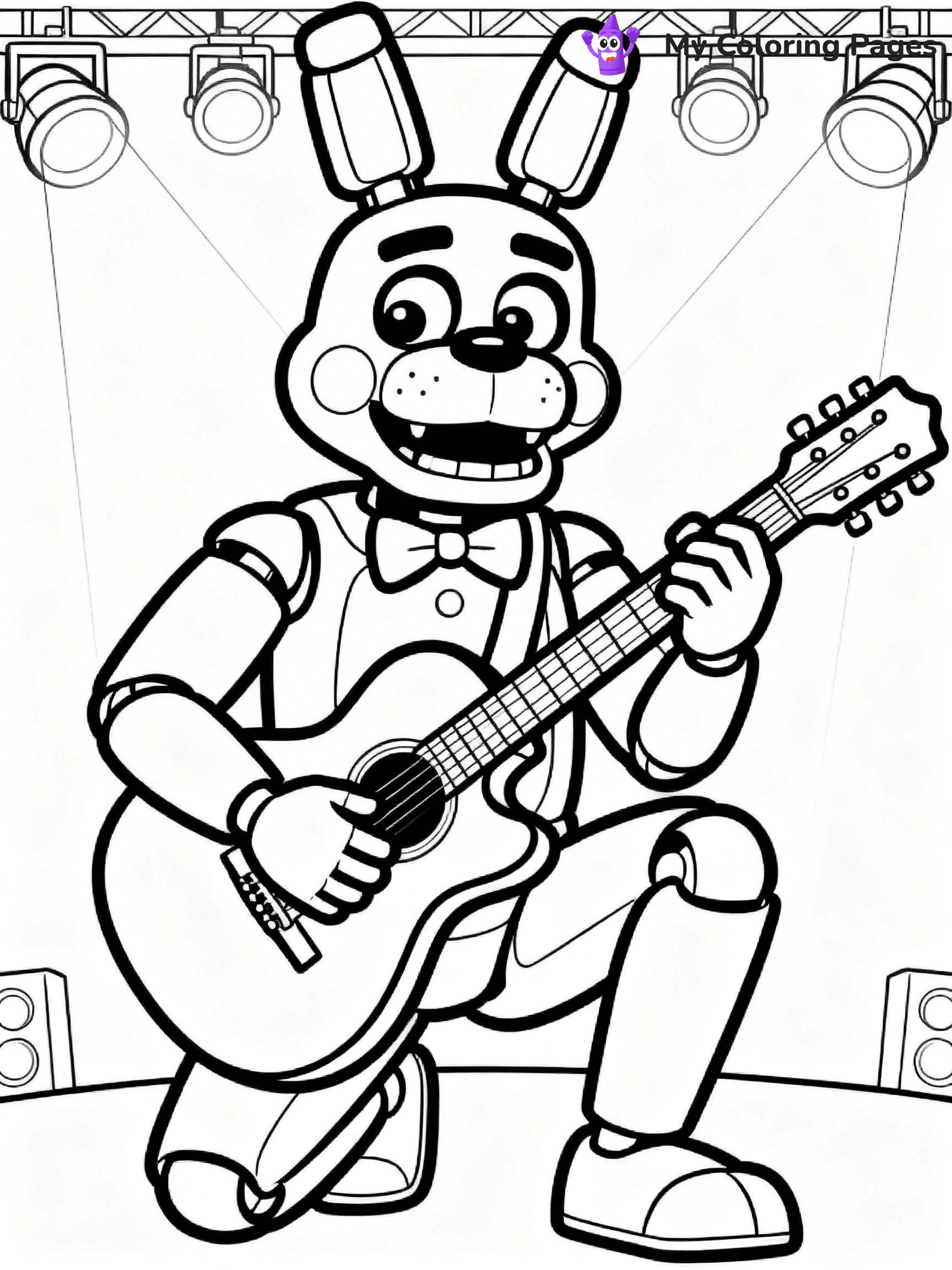Bonnie Fnaf Coloring Pages - 26