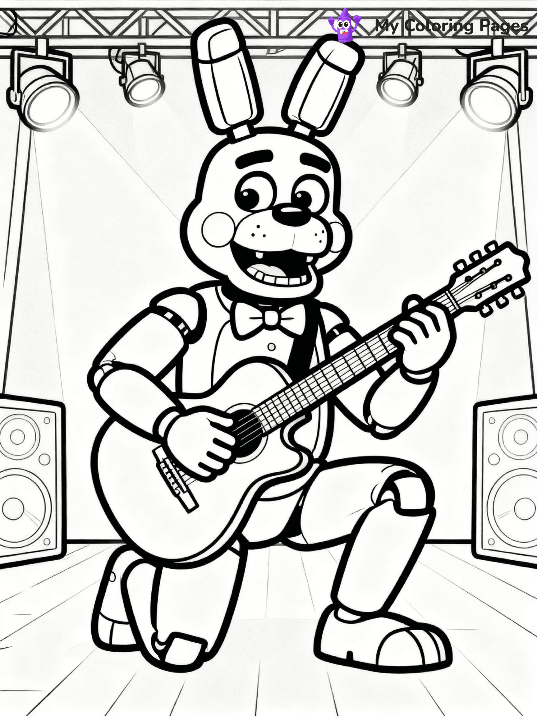 Bonnie Fnaf Coloring Pages - 25